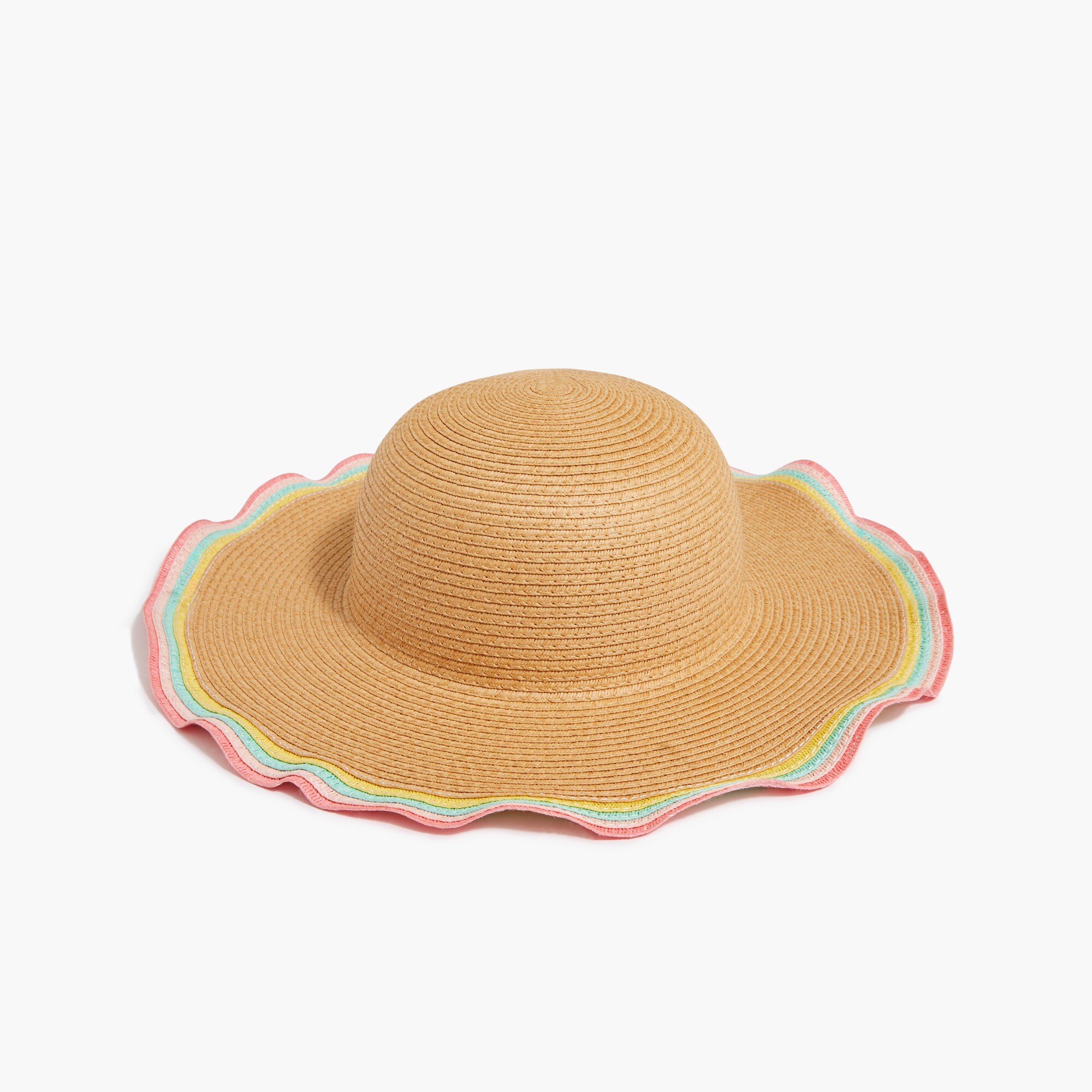 Girls' multicolor straw hat