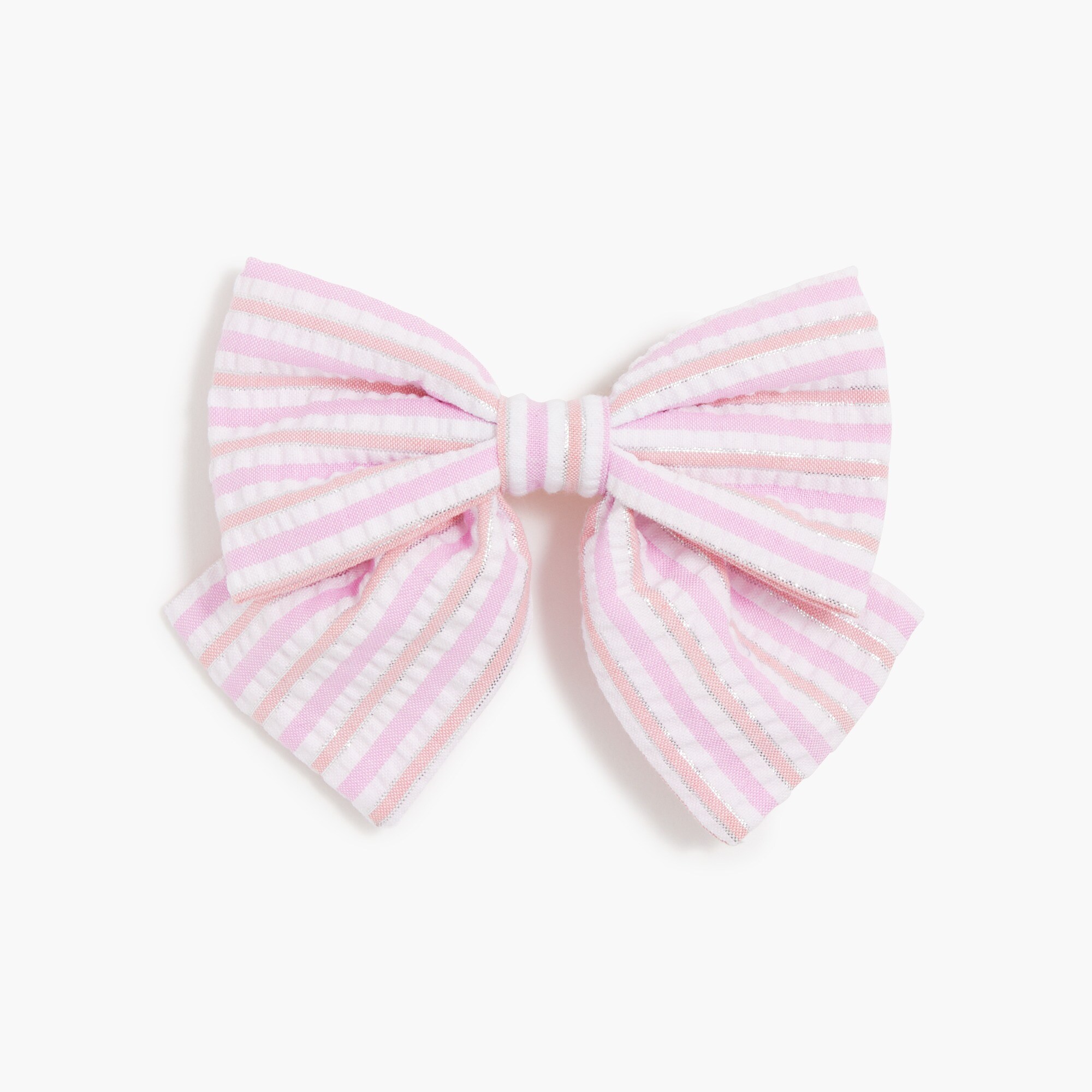girls' shimmer seersucker hair bow for girls