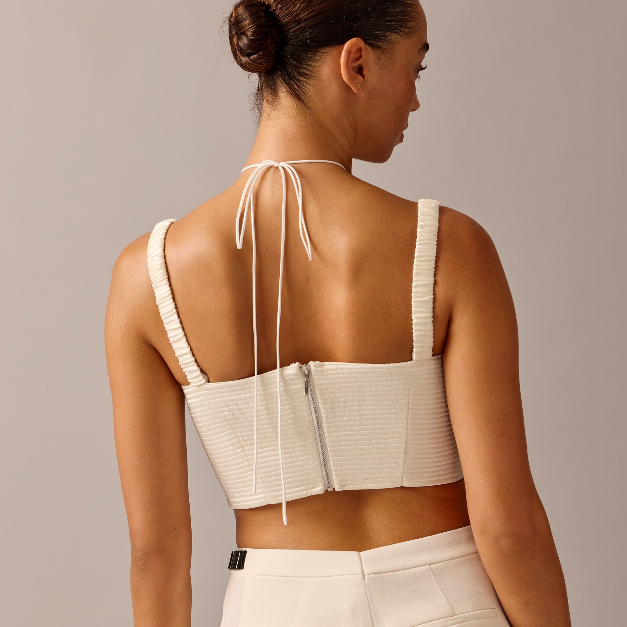 Limited-edition Anna October© X J.Crew cropped bustier top