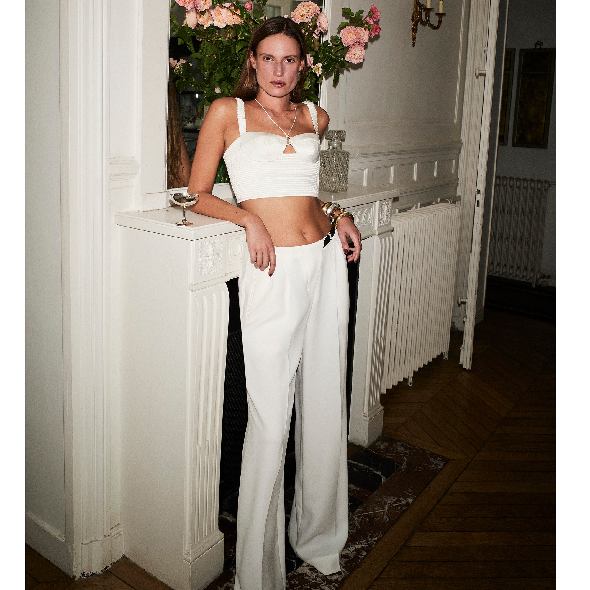 Limited-edition Anna October© X J.Crew cropped bustier top