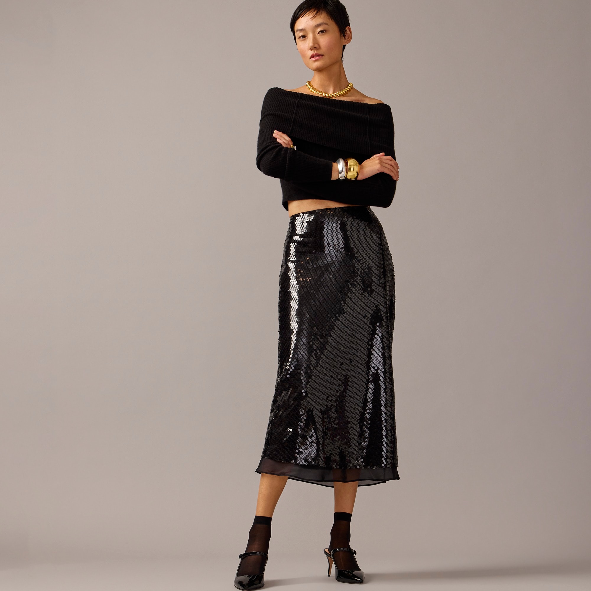 j.crew: limited-edition anna october&copy; x j.crew sequin skirt for women