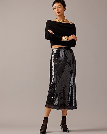 j.crew: limited-edition anna october&copy; x j.crew sequin skirt for women