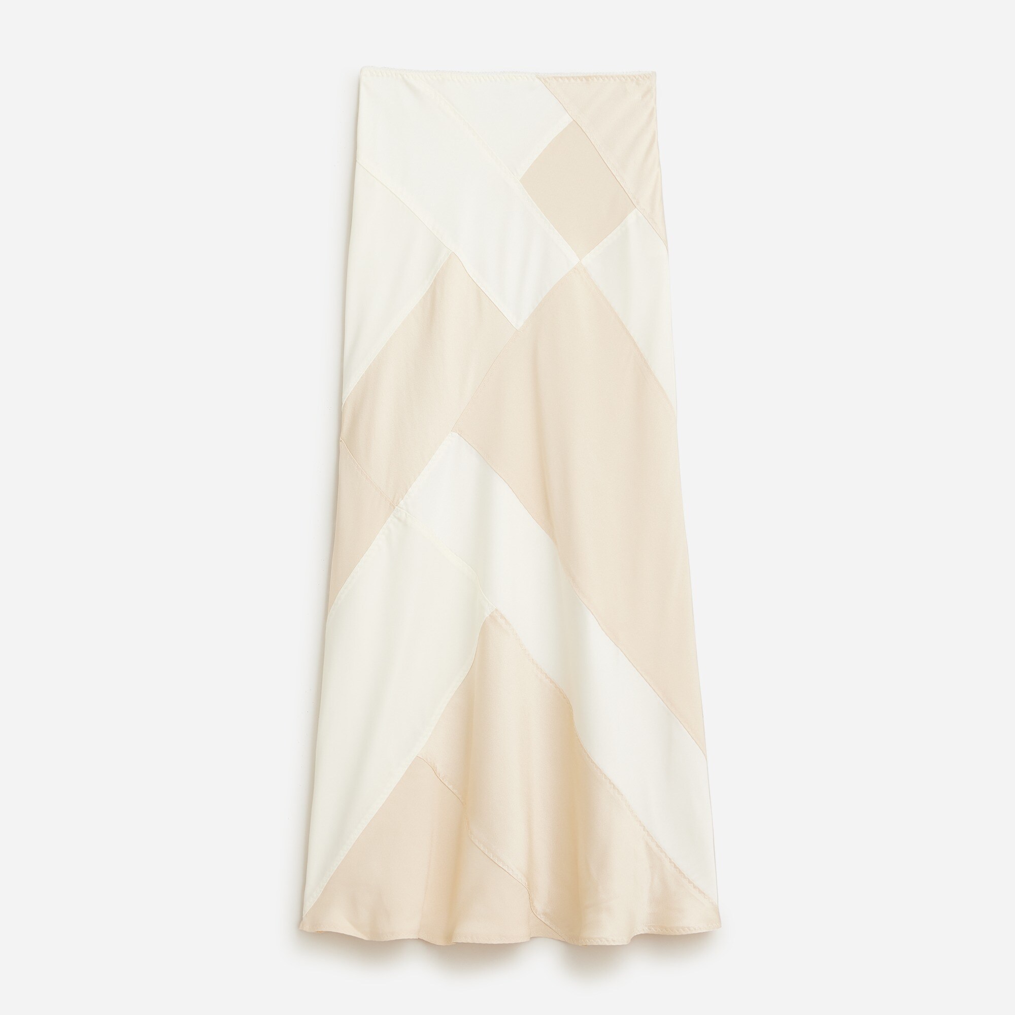 Limited-edition Anna October© X J.Crew patchwork skirt in luster crepe