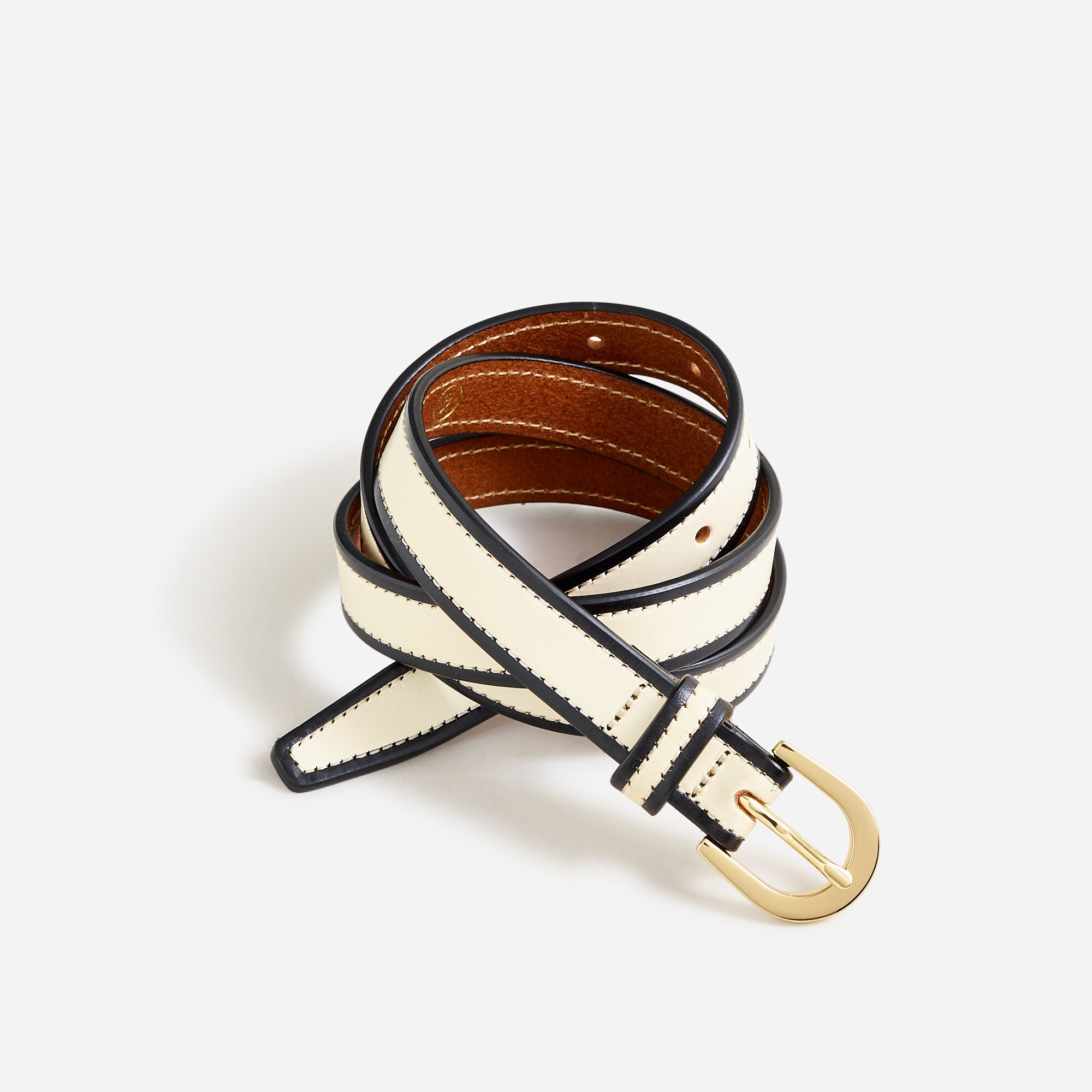 Slim Classic Belt In Italian Leather For Women | J.Crew display picture 3