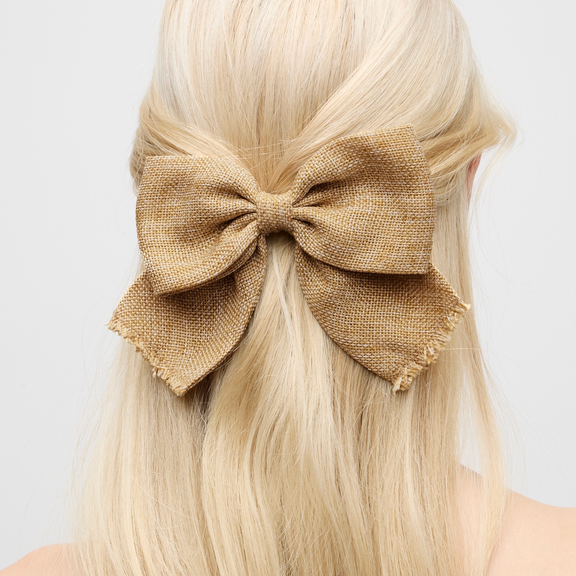 womens Canvas bow hair clip