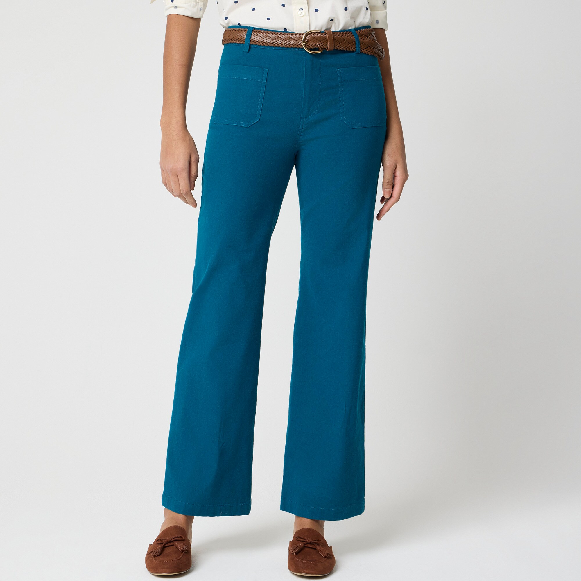  Lizzie high-rise patch-pocket wide-leg pant