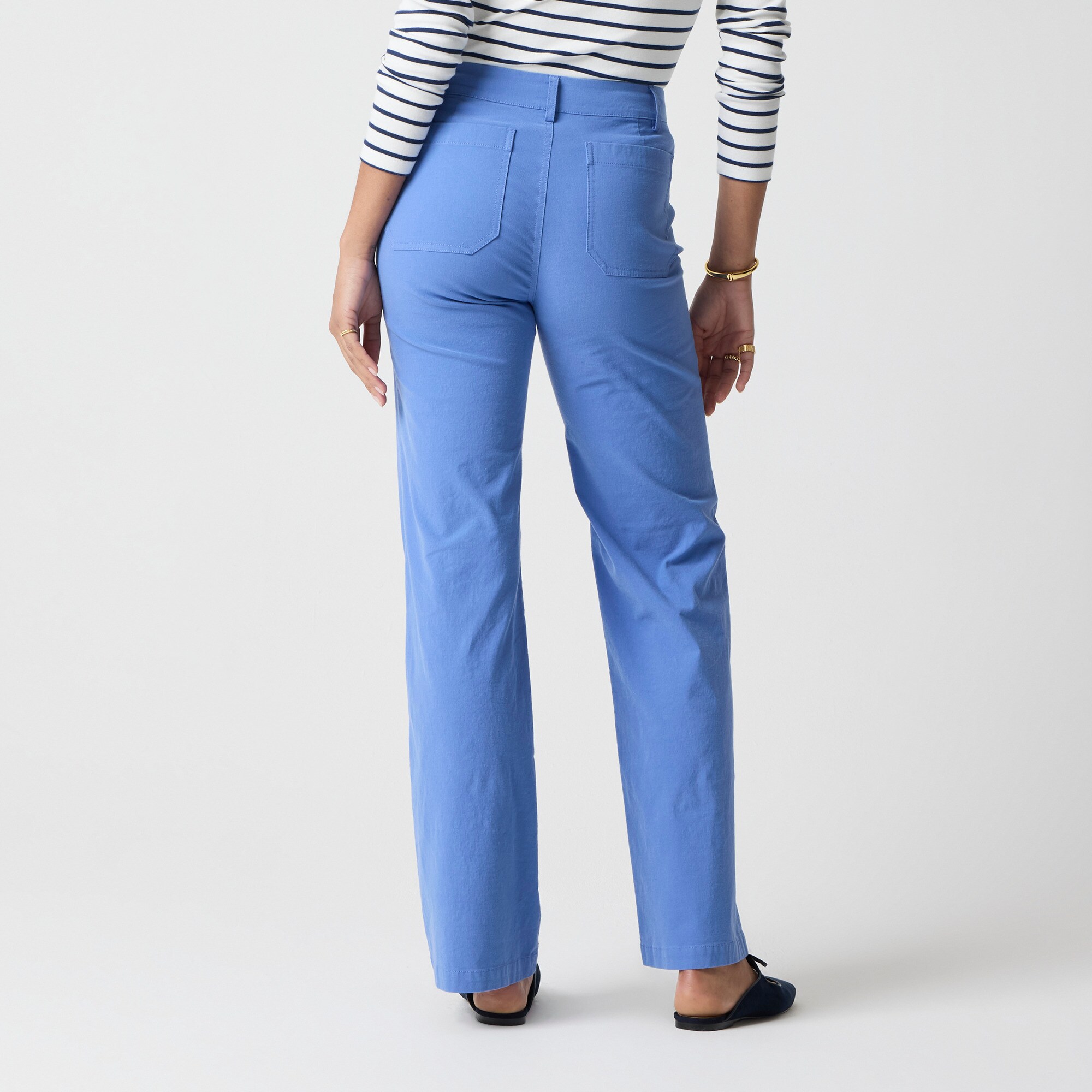 Lizzie high-rise patch-pocket wide-leg pant