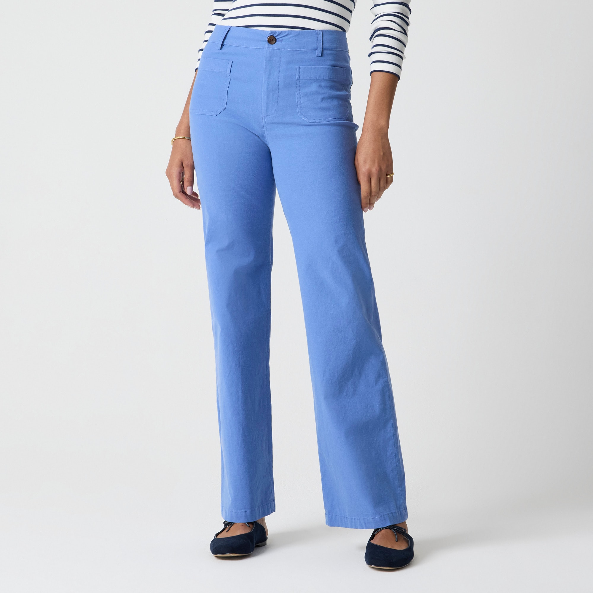 womens Lizzie high-rise patch-pocket wide-leg pant