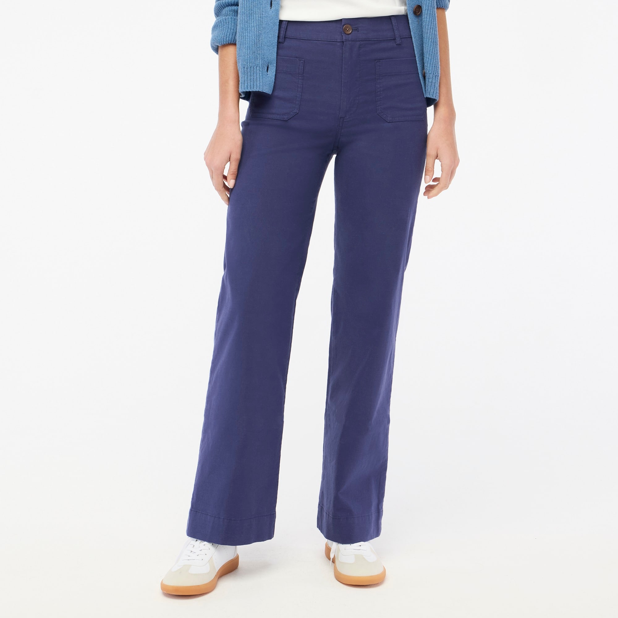  Lizzie high-rise patch-pocket wide-leg pant