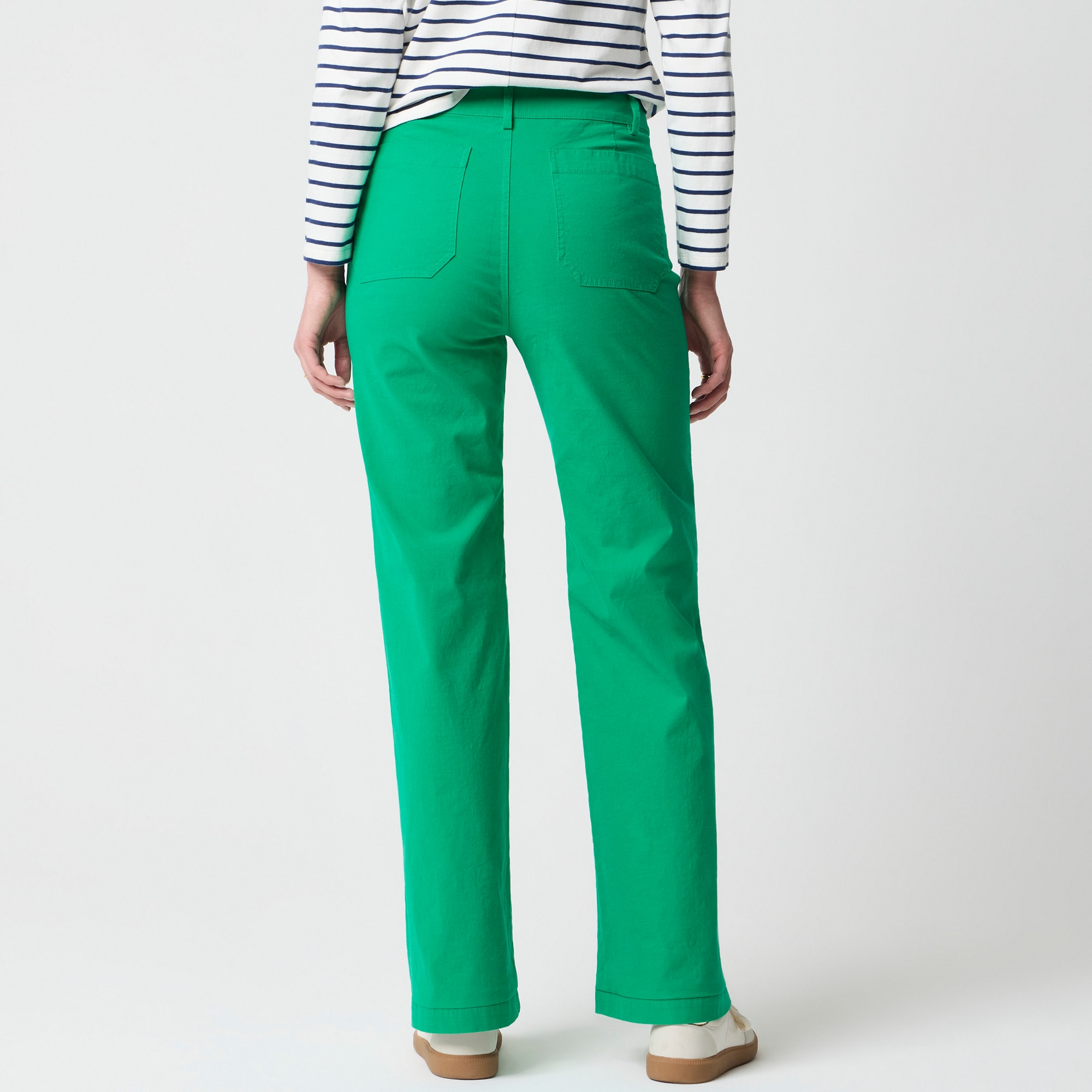 Lizzie high-rise patch-pocket wide-leg pant