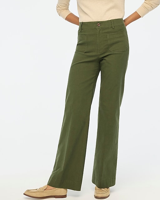  Tall high-rise patch-pocket wide-leg pant