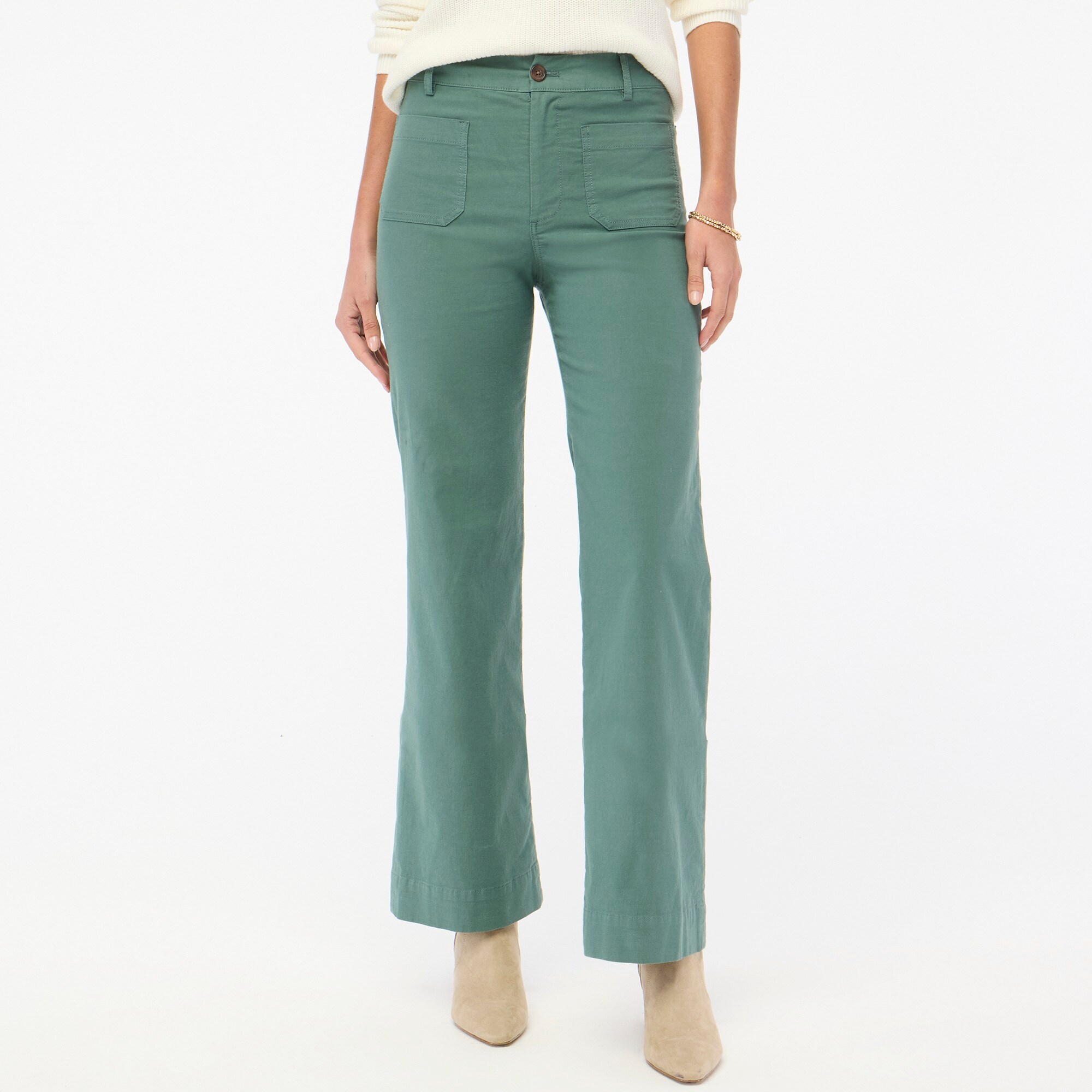  Tall Lizzie high-rise patch-pocket wide-leg pant
