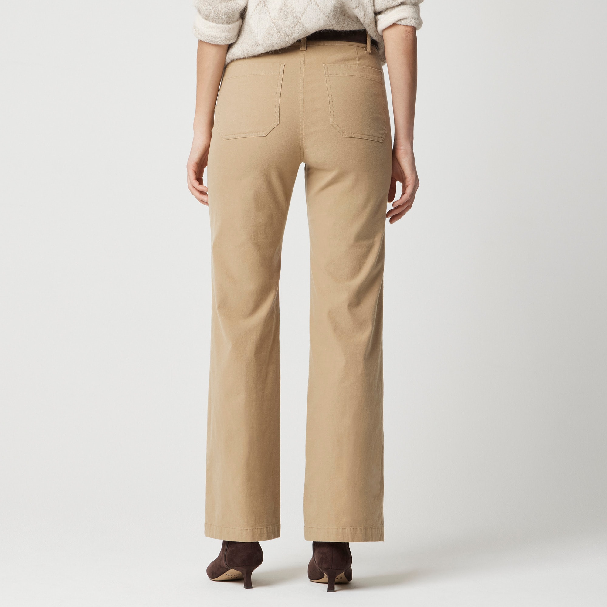 Lizzie high-rise patch-pocket wide-leg pant