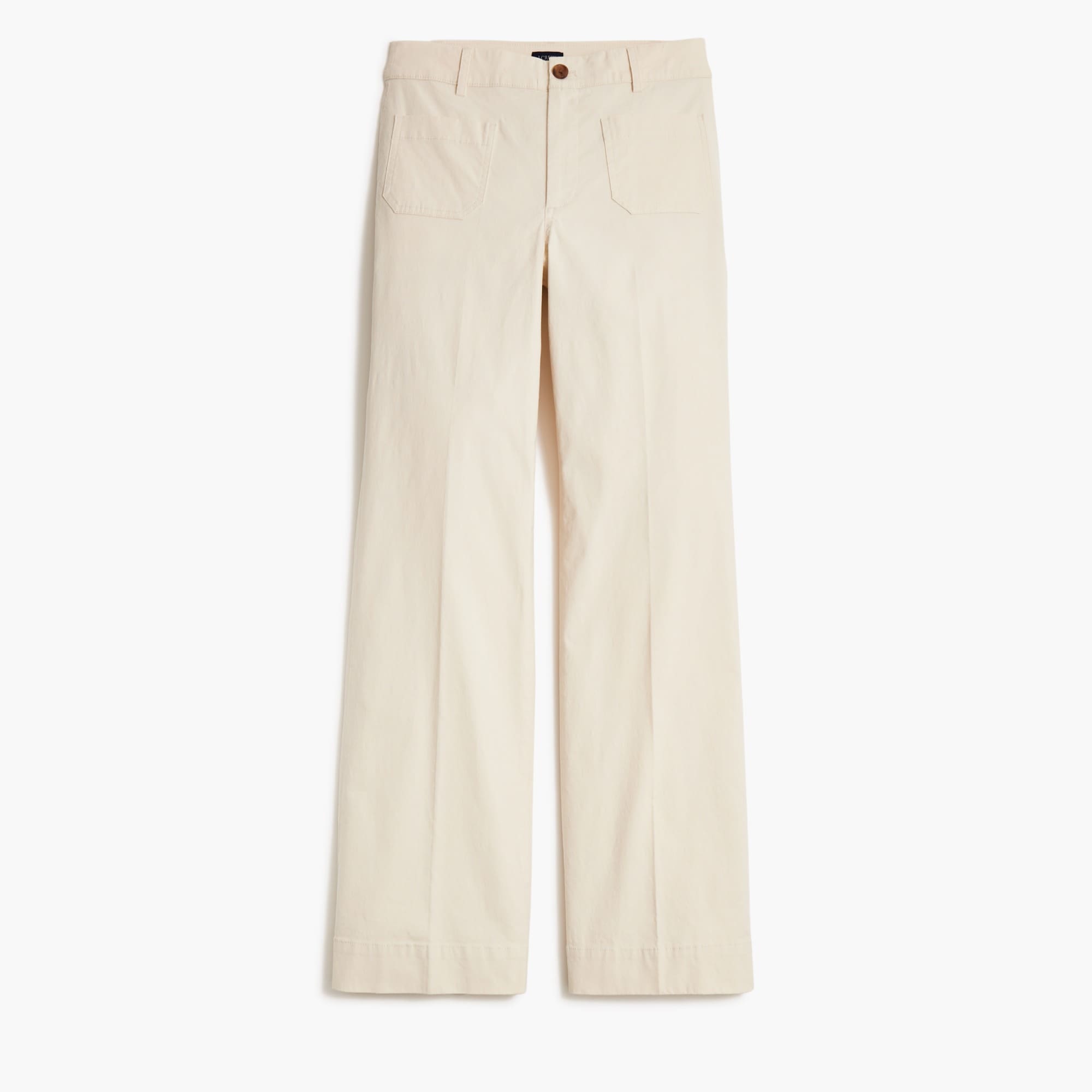  High-rise patch-pocket wide-leg pant