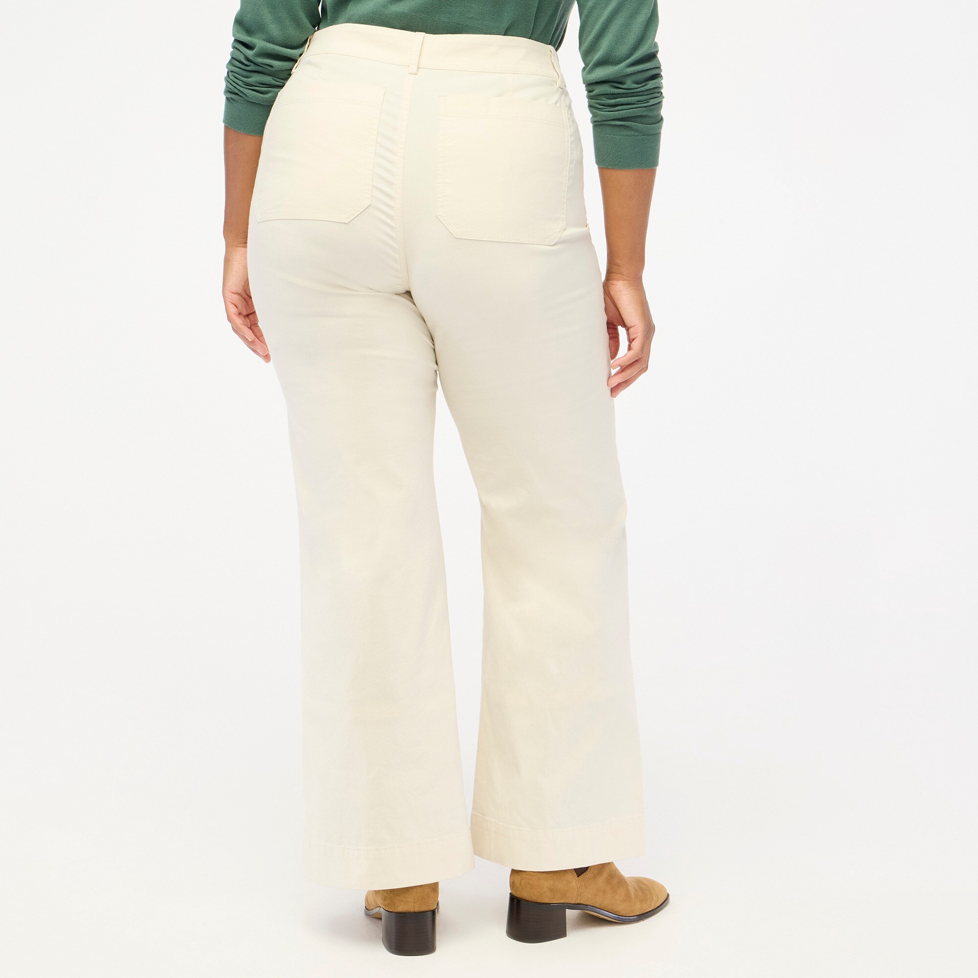 Lizzie high-rise patch-pocket wide-leg pant