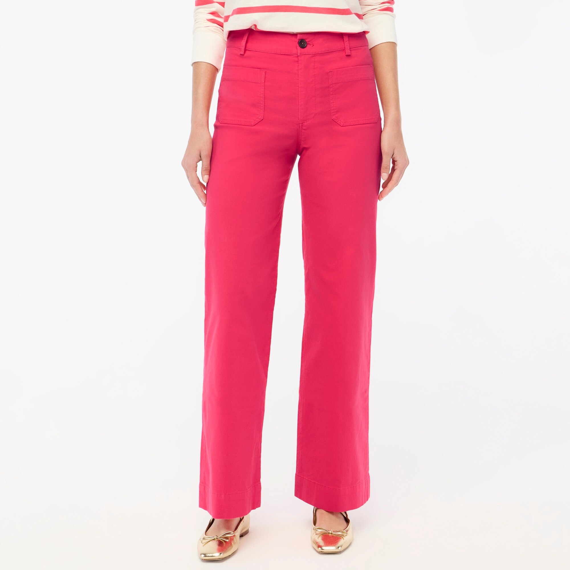 womens Lizzie high-rise patch-pocket wide-leg pant
