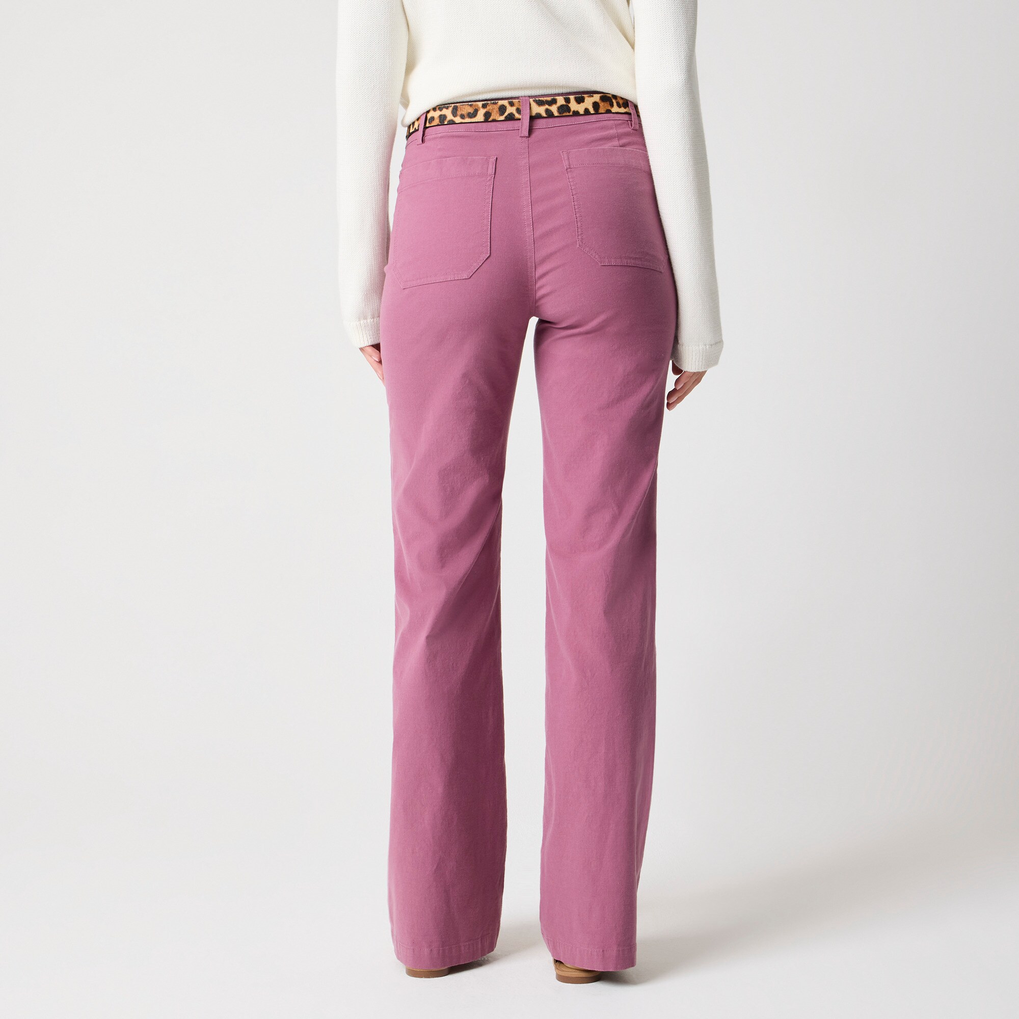 Lizzie high-rise patch-pocket wide-leg pant