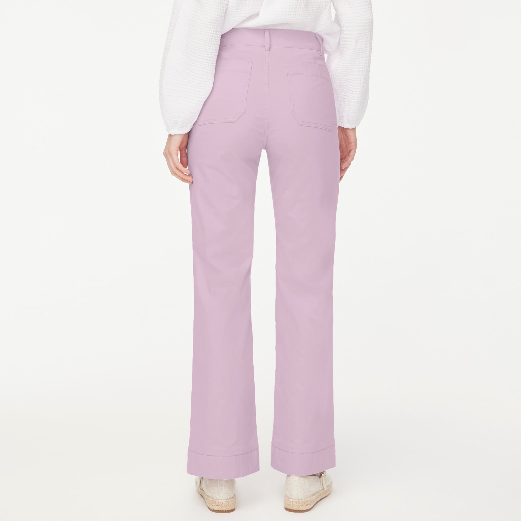 Lizzie high-rise patch-pocket wide-leg pant