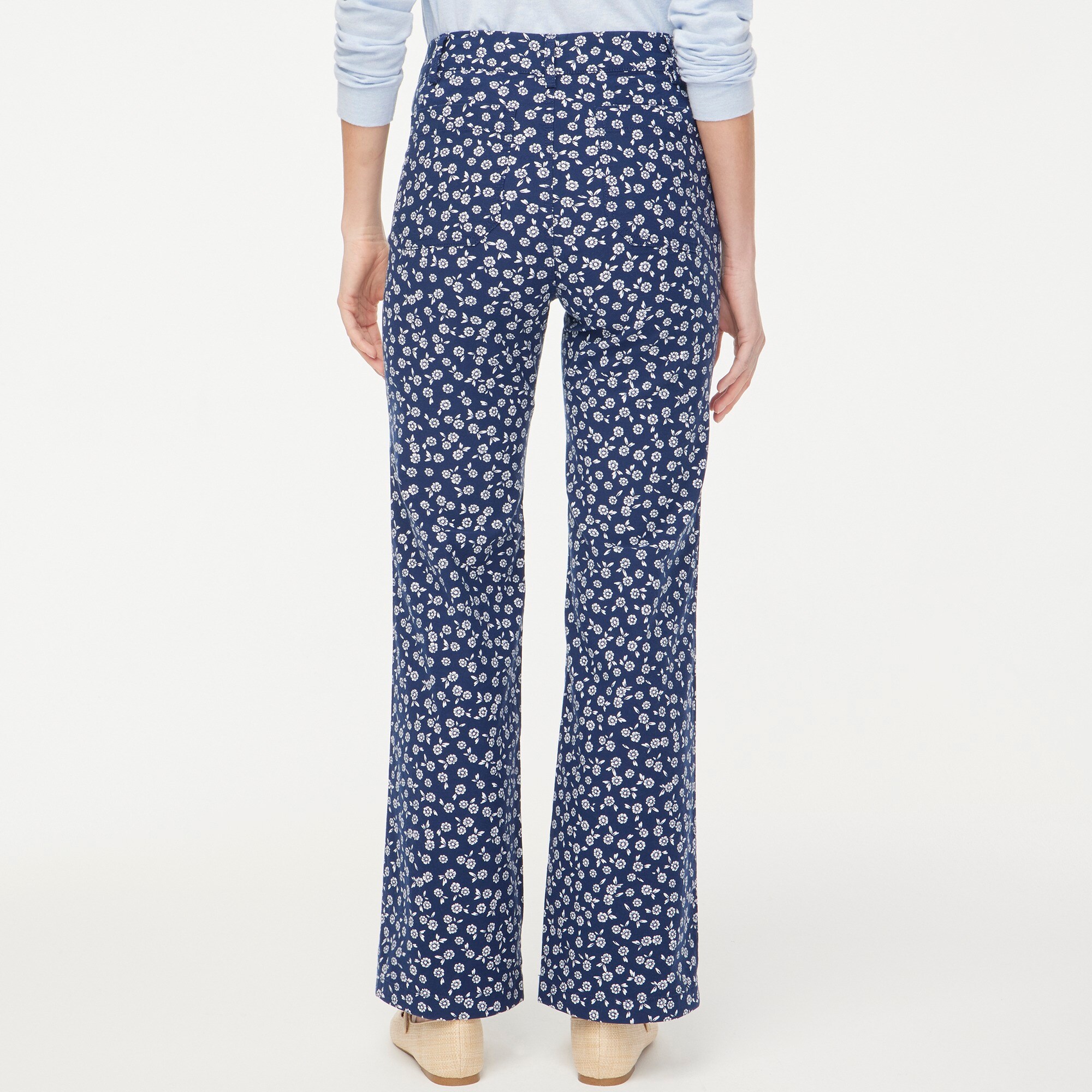 Lizzie high-rise patch-pocket wide-leg pant