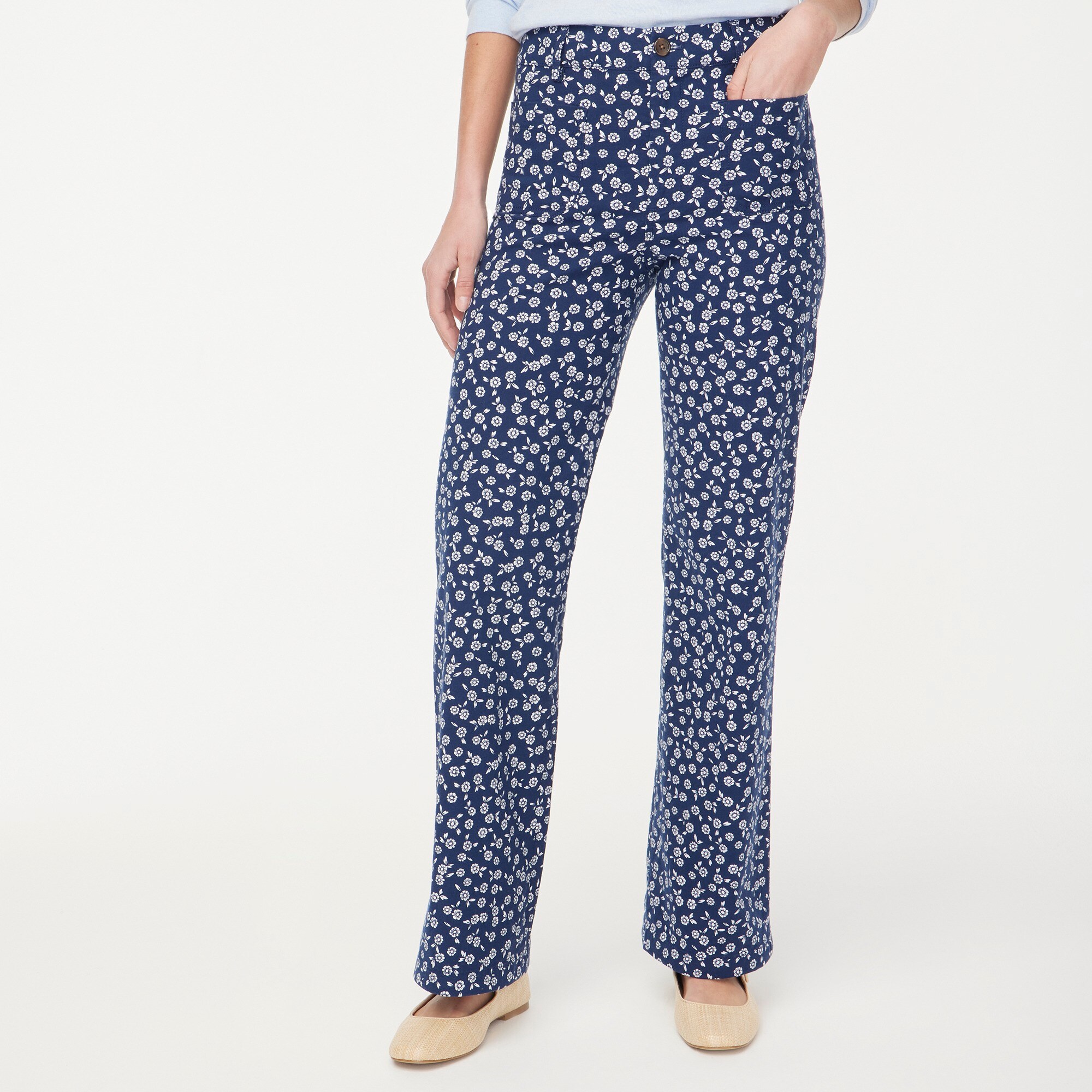  Petite Lizzie high-rise patch-pocket wide-leg pant