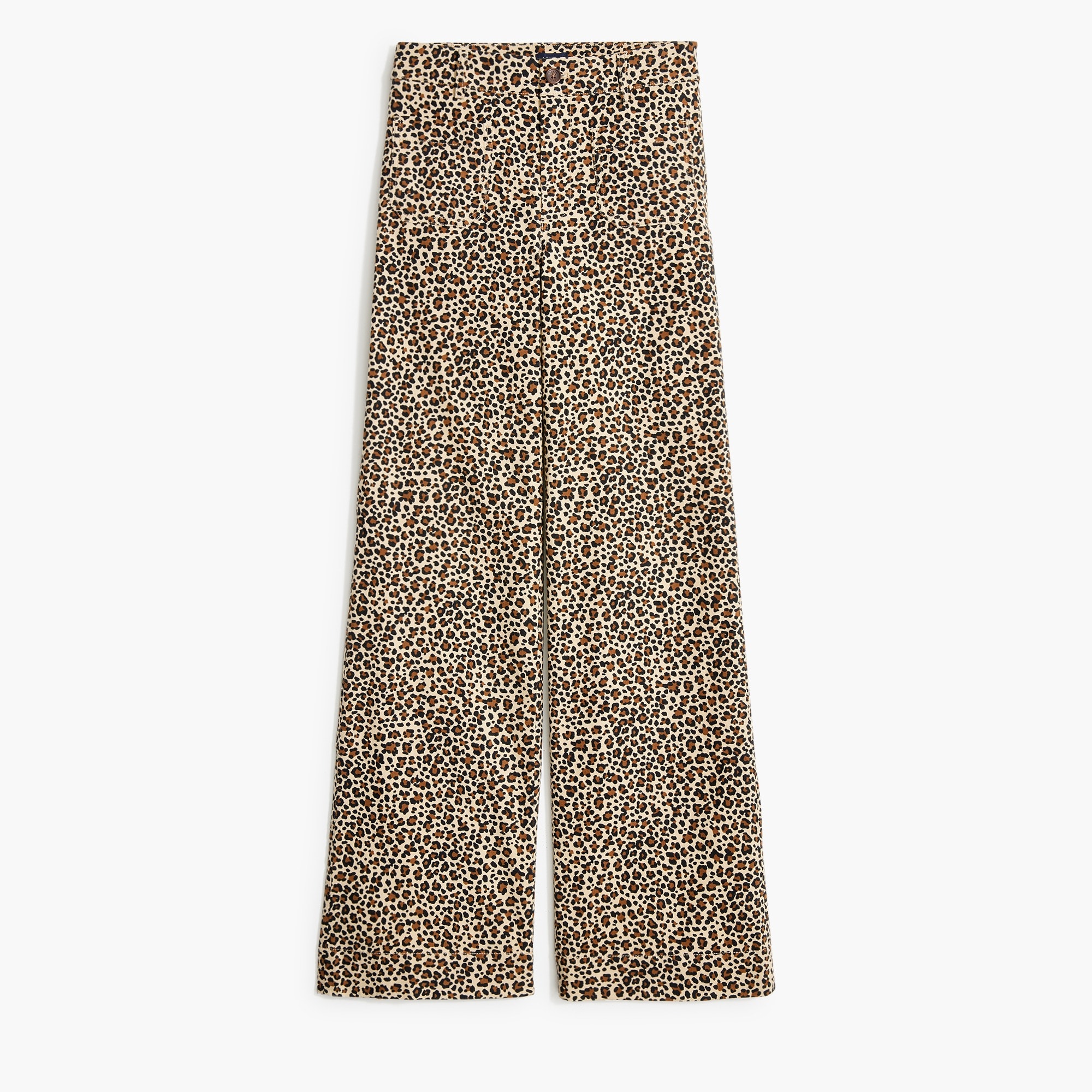 Lizzie high-rise patch-pocket wide-leg pant
