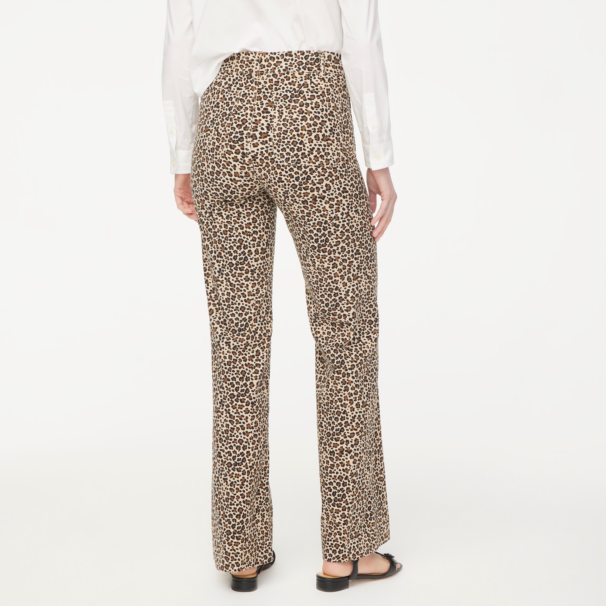Lizzie high-rise patch-pocket wide-leg pant