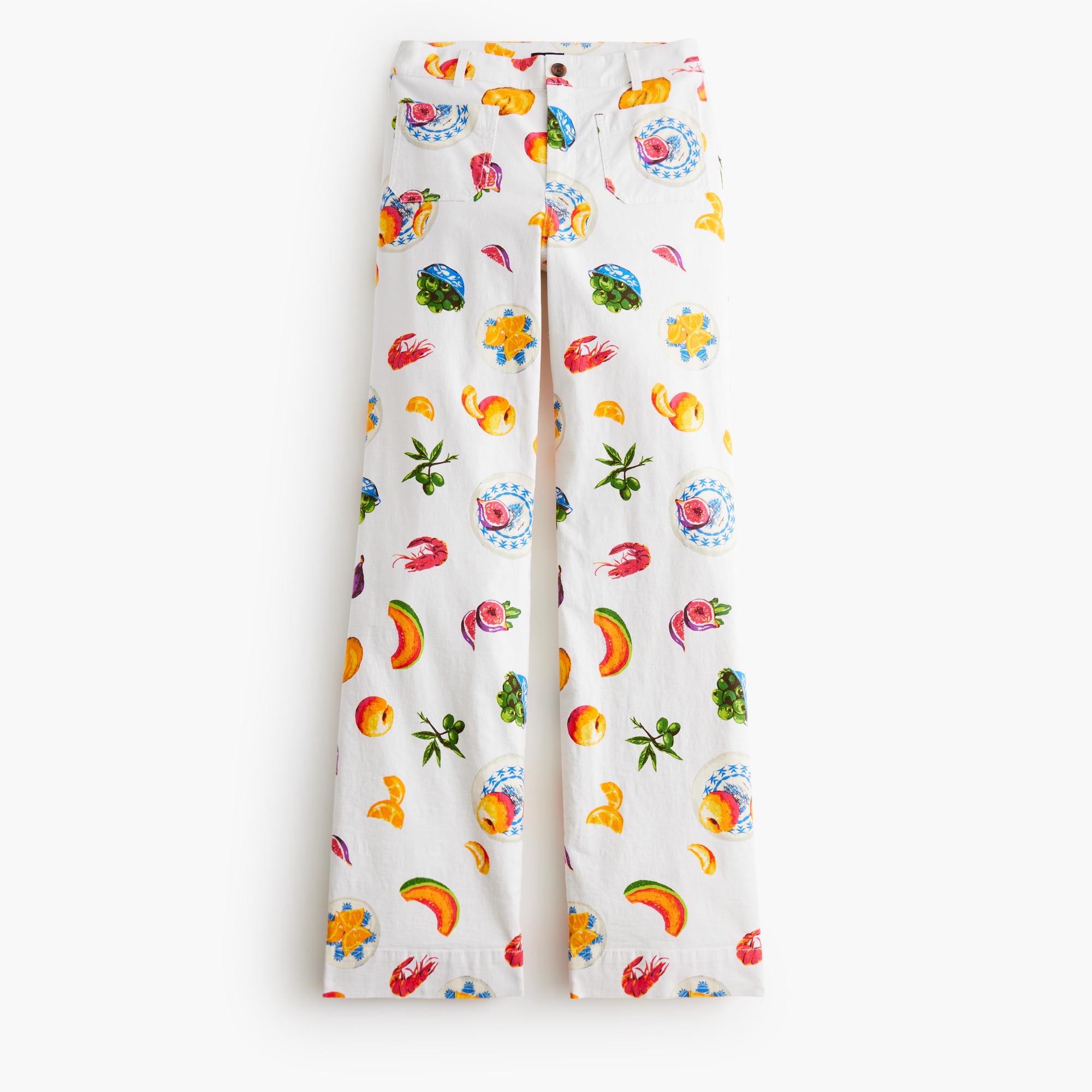 womens Lizzie high-rise patch-pocket wide-leg pant