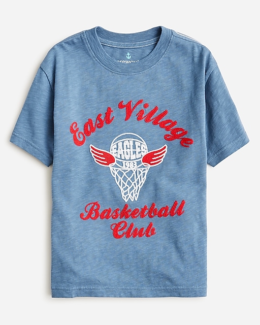 boys Kids' East Village basketball club graphic T-shirt