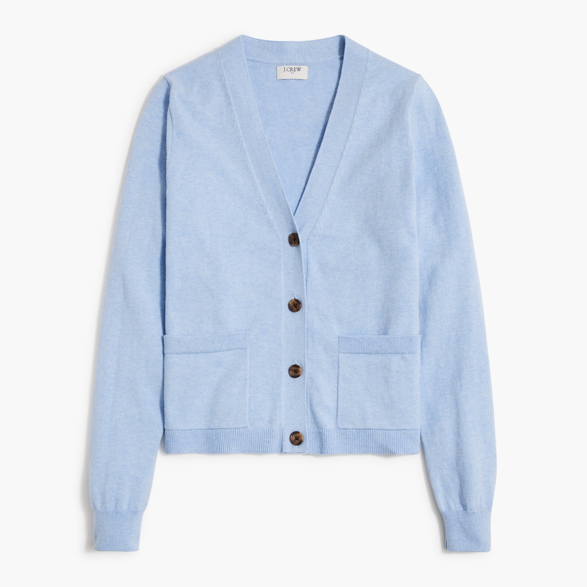 Cotton-blend V-neck cardigan sweater