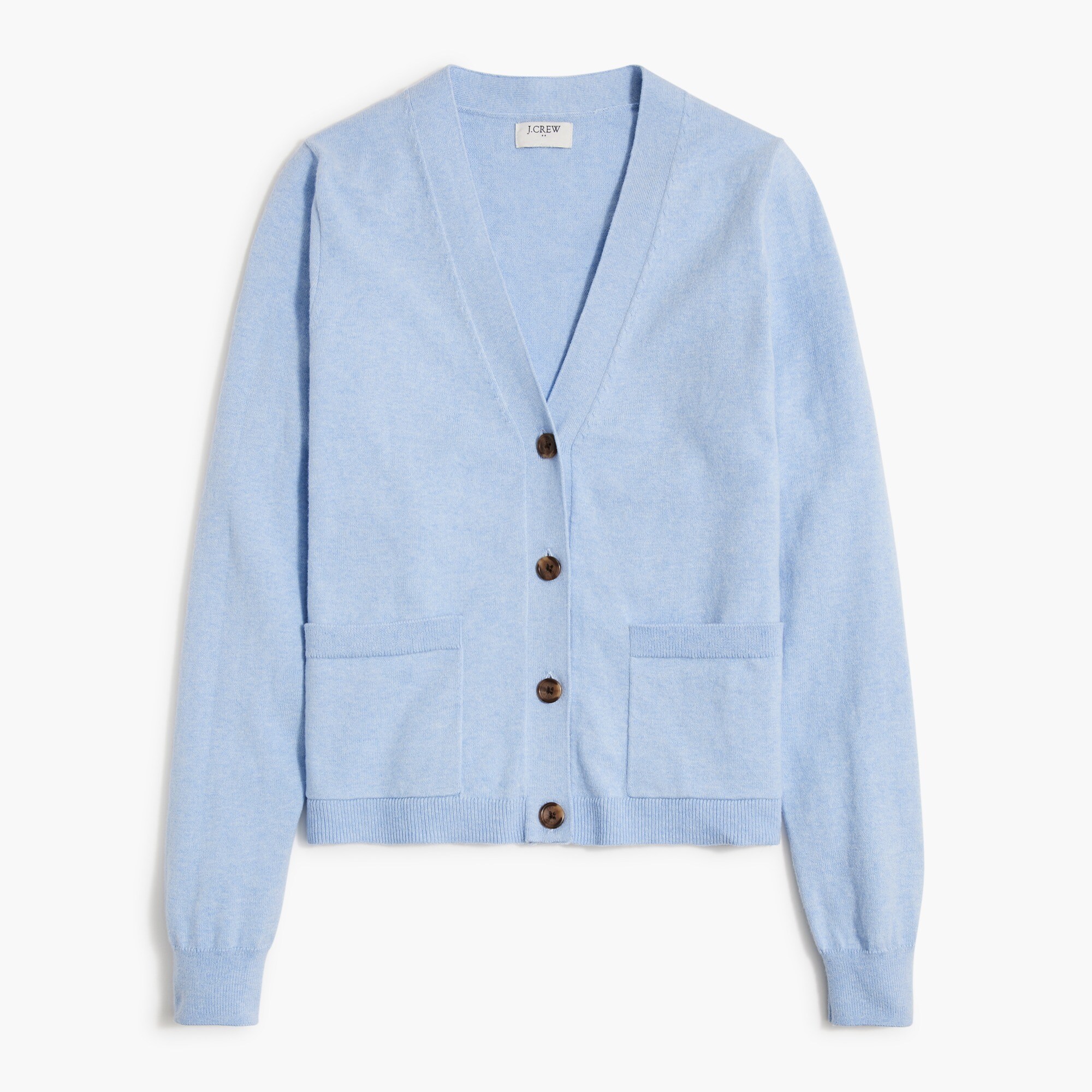  Cotton-blend V-neck cardigan sweater