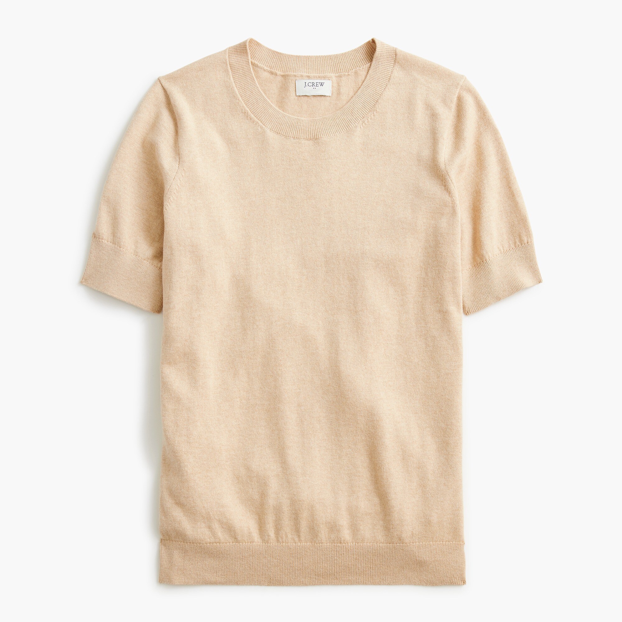 Factory Cotton blend Short sleeve Sweater For Women