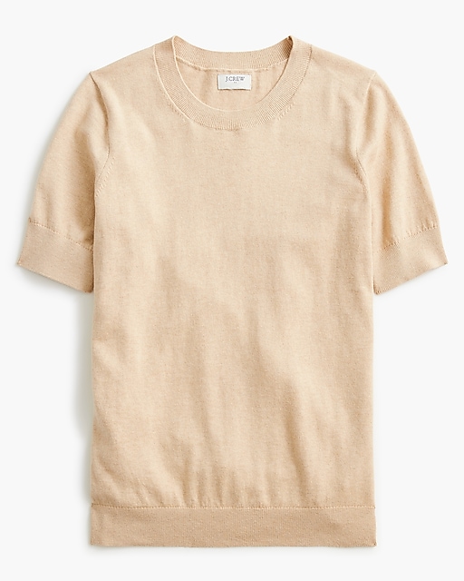  Cotton-blend short-sleeve sweater