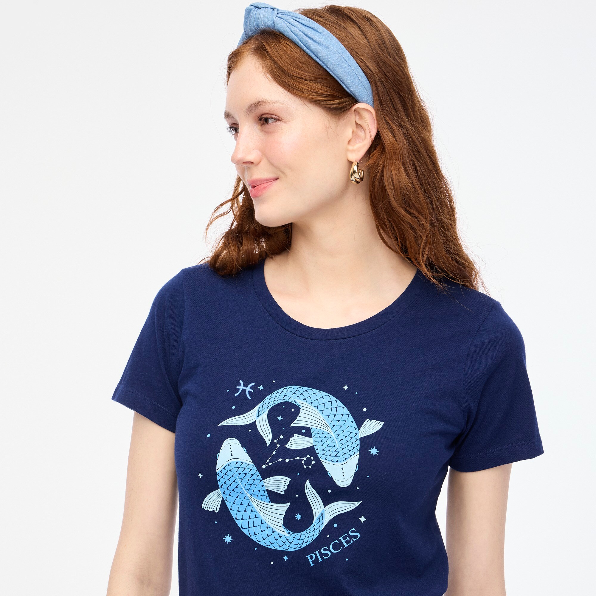 womens Pisces zodiac graphic tee