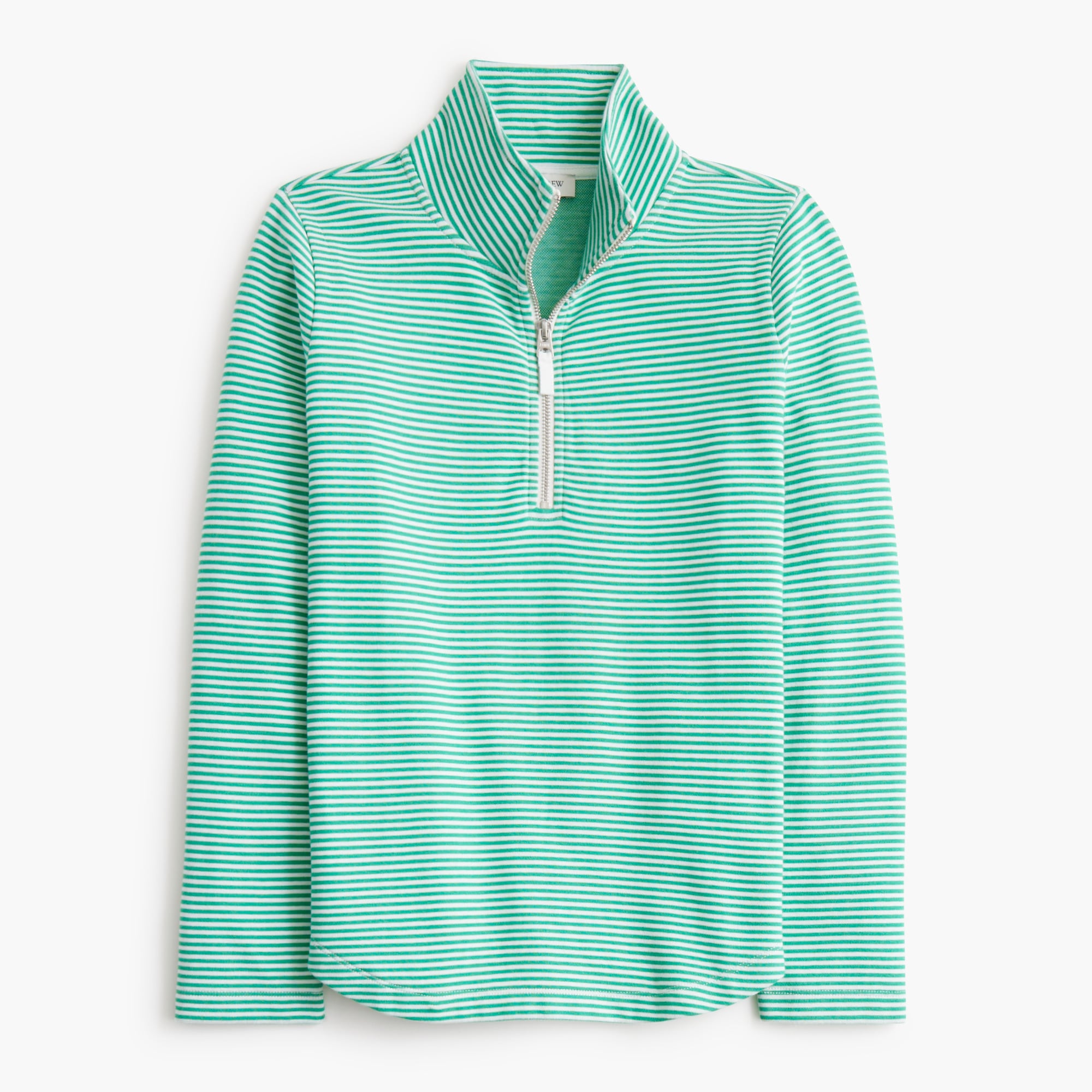 womens Striped terry half-zip pullover
