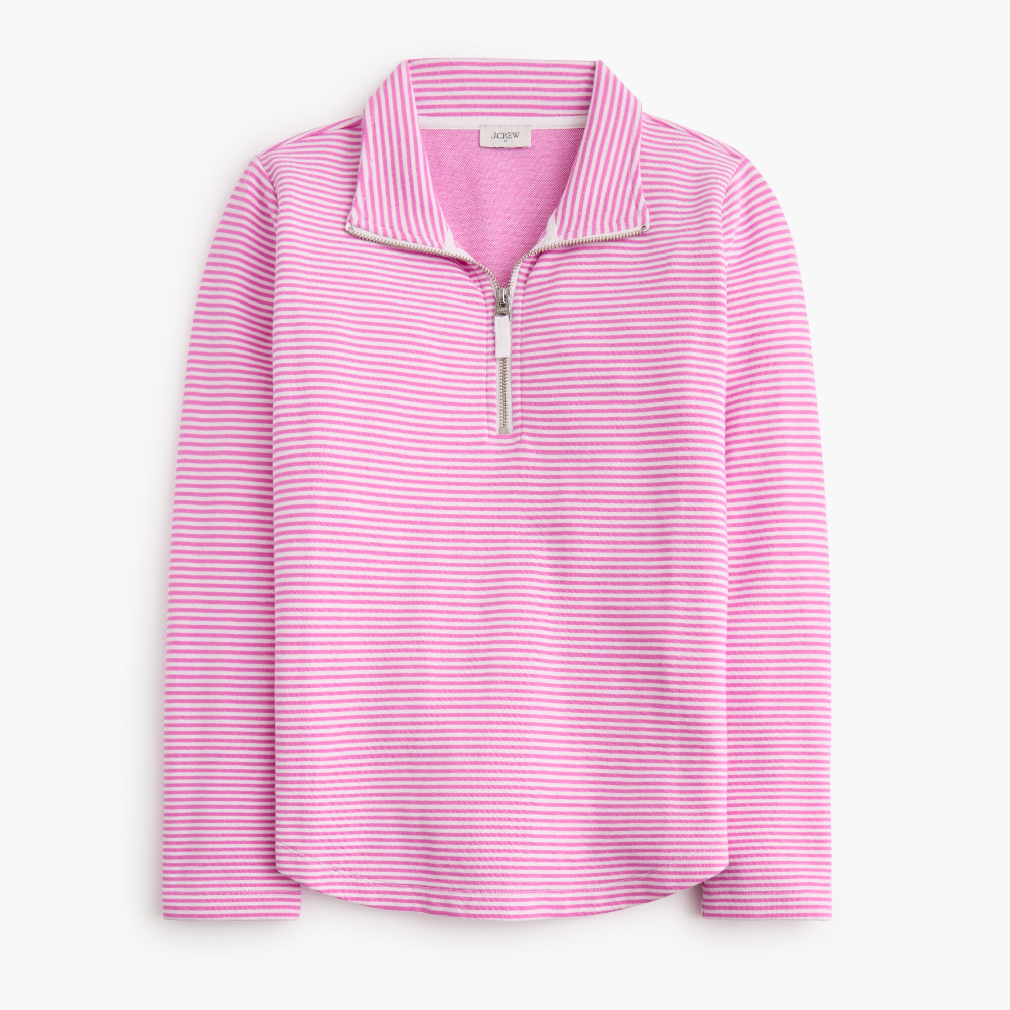 Striped Terry Half-zip Pullover For Women | Factory