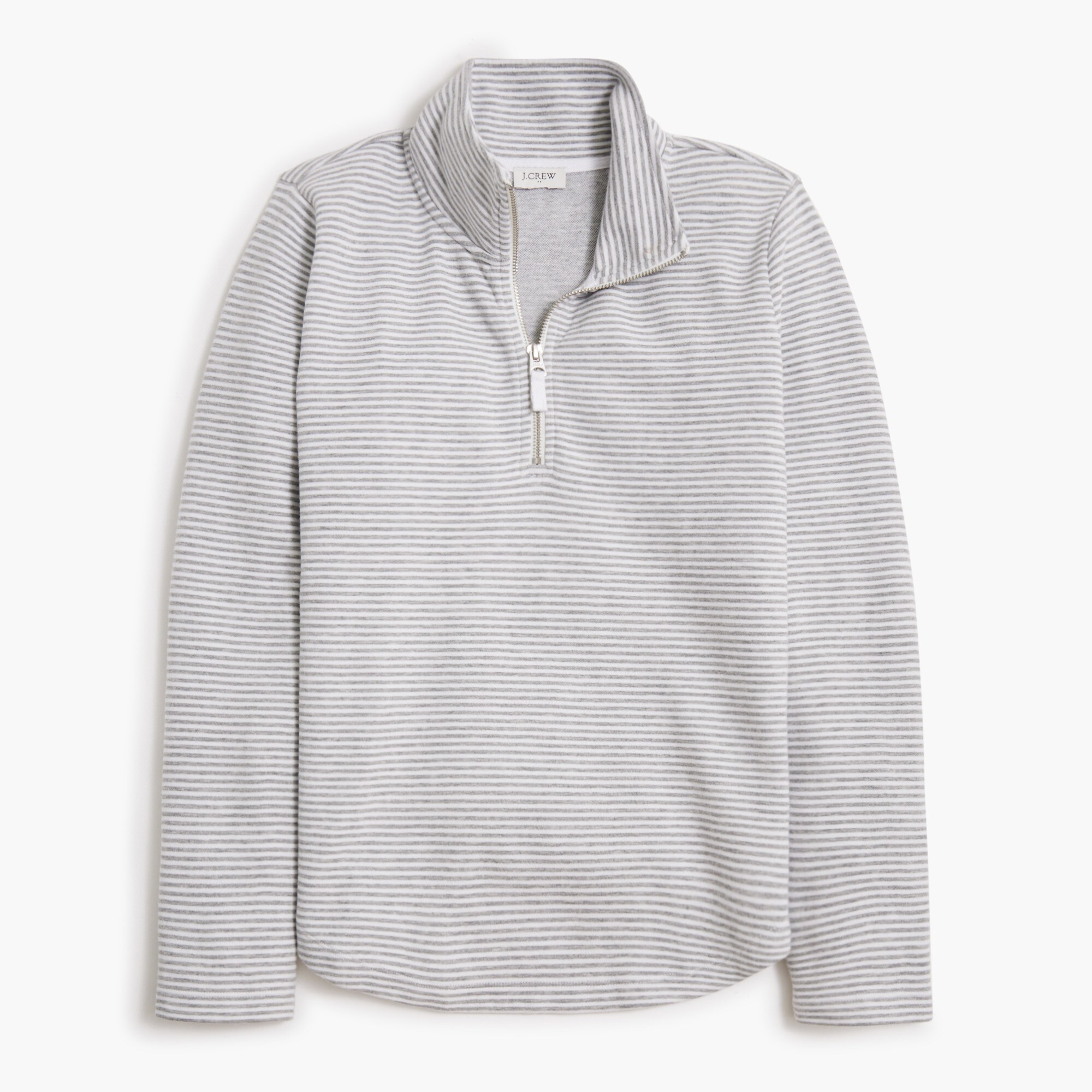 womens Striped terry half-zip pullover