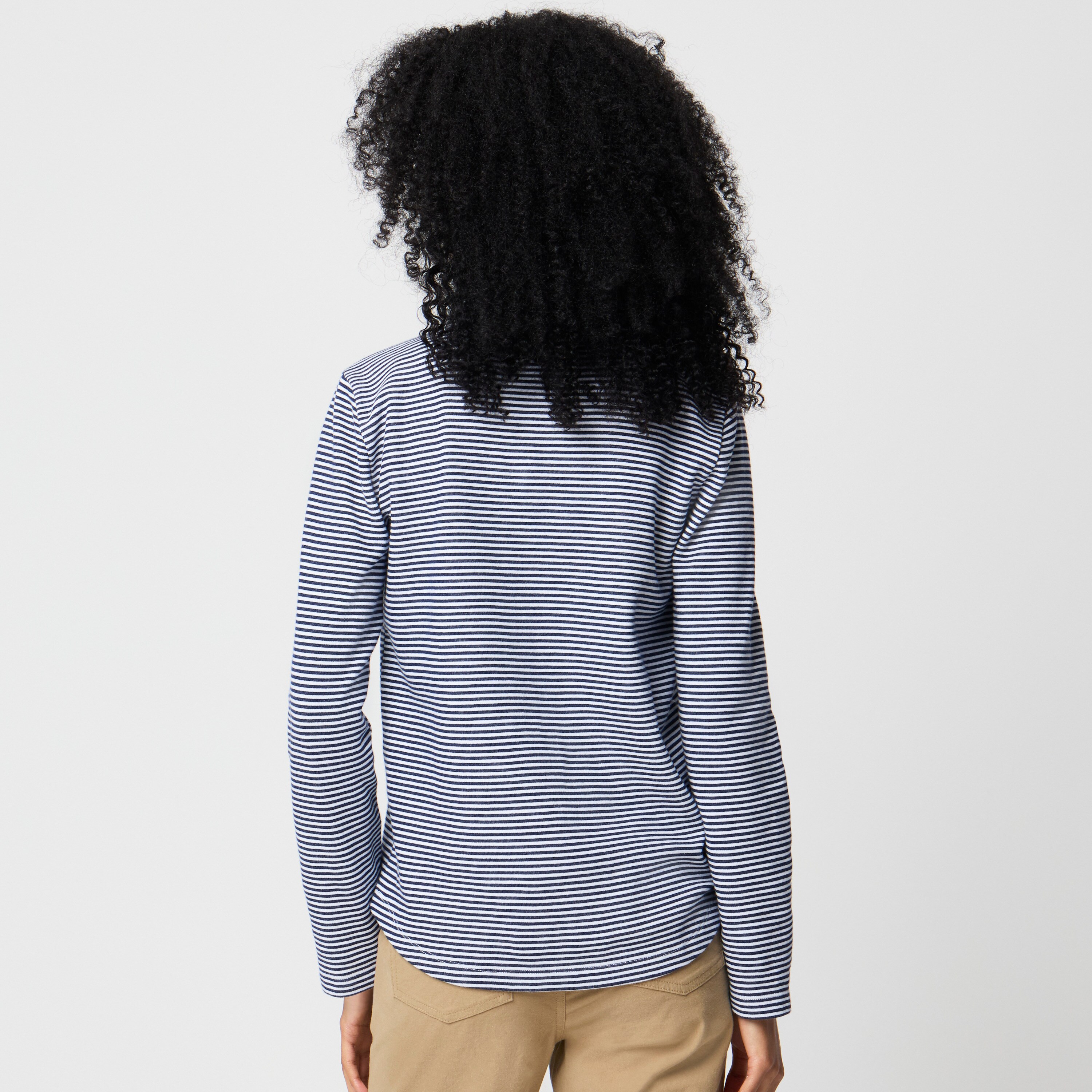 Striped Terry Half-zip Pullover For Women | Factory