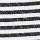 Striped terry half-zip pullover BLACK WHITE