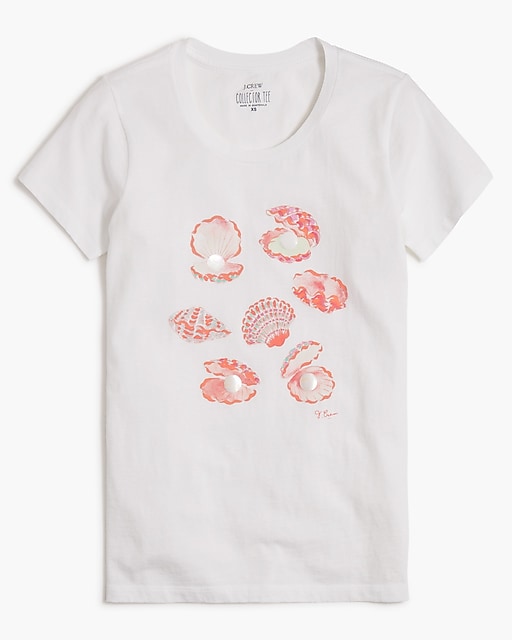 womens Glam clams graphic tee