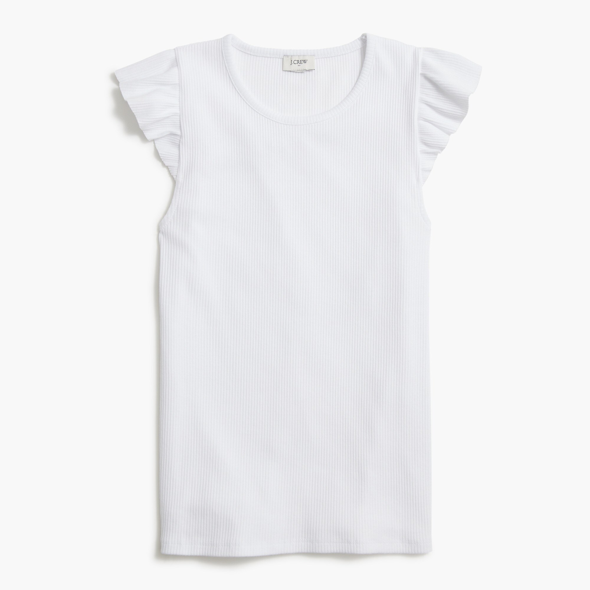 Ribbed ruffle tank top