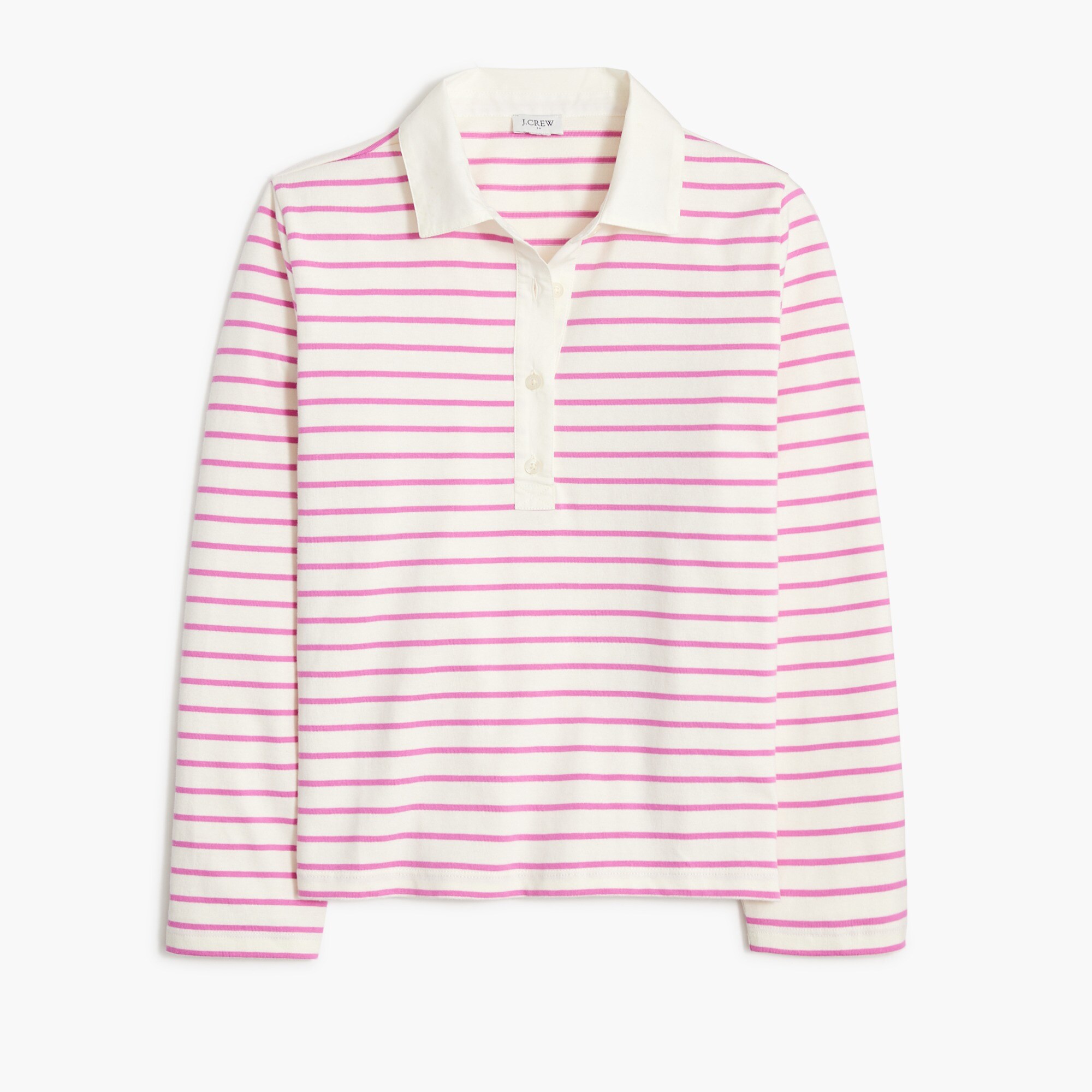 Poplin collar polo shirt