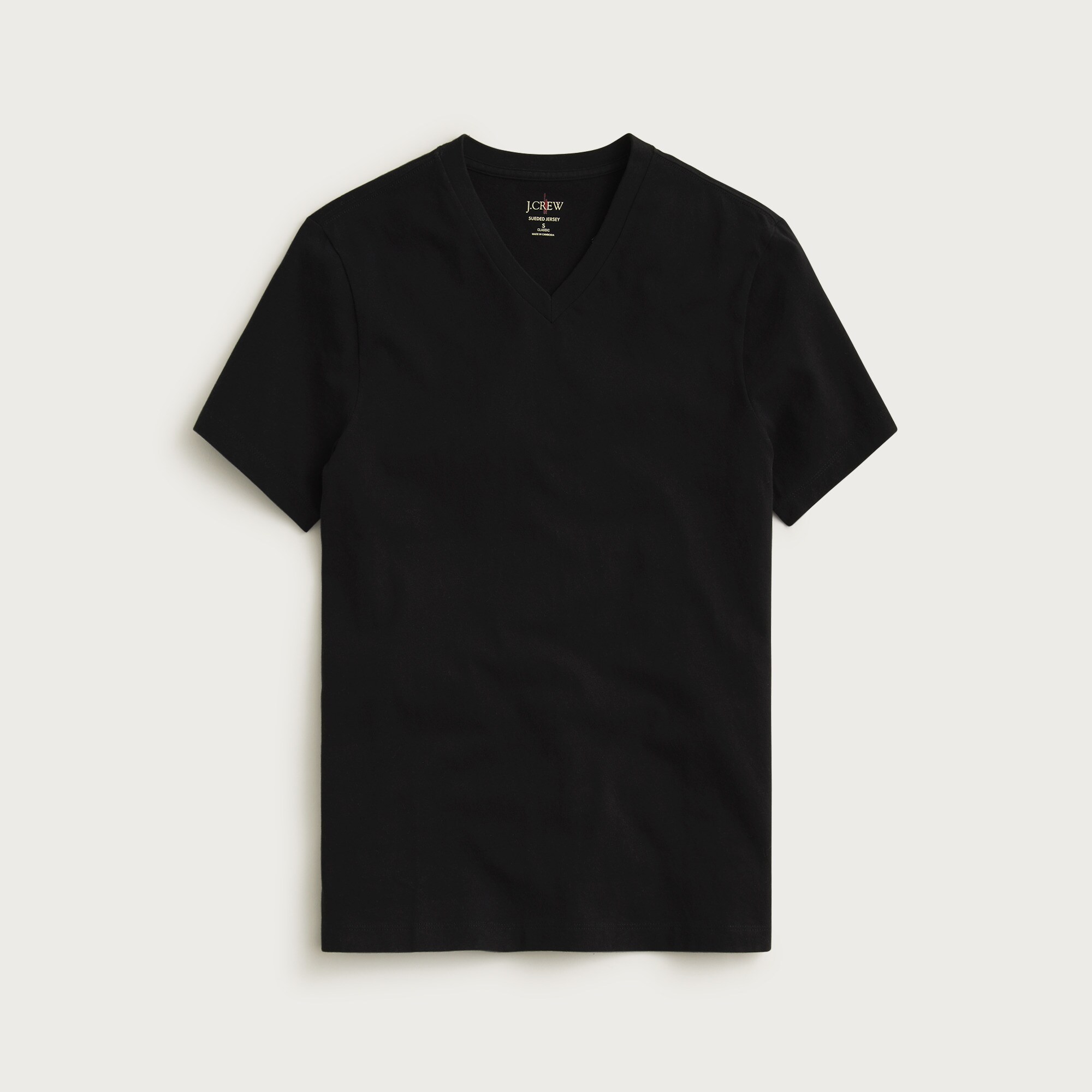 Sueded Cotton V-neck T-shirt For Men | J.Crew