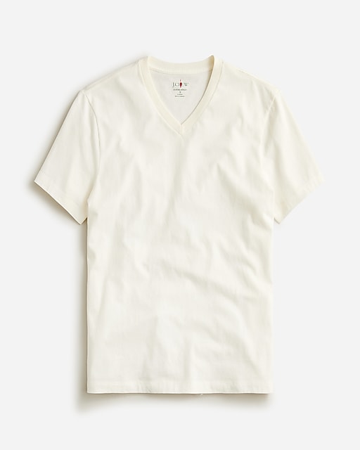 mens Sueded cotton V-neck T-shirt