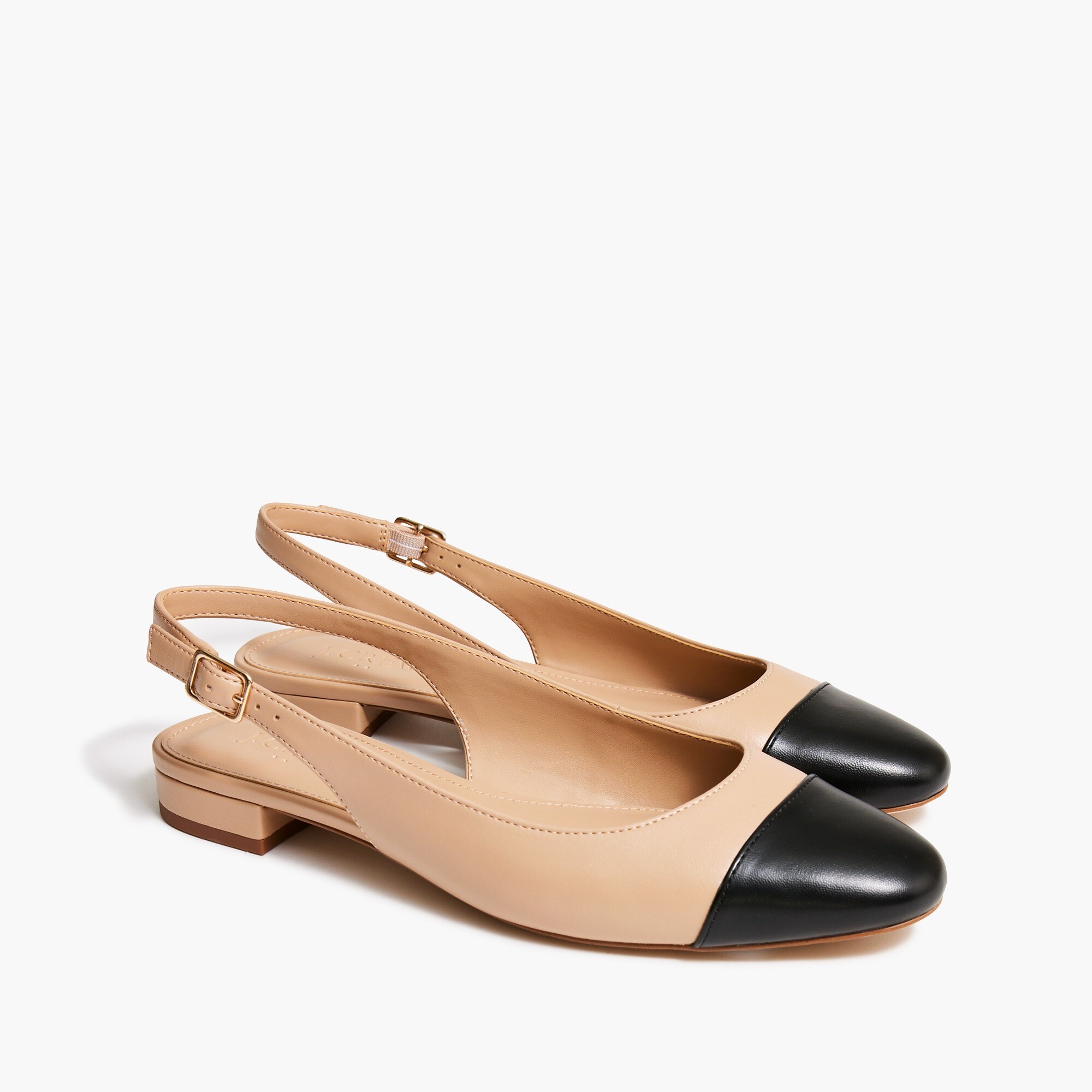 Slingbacks with cap toe