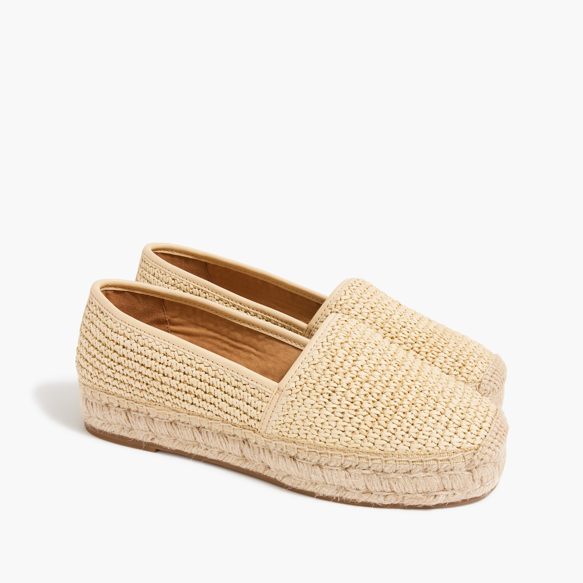 Woven espadrille flats