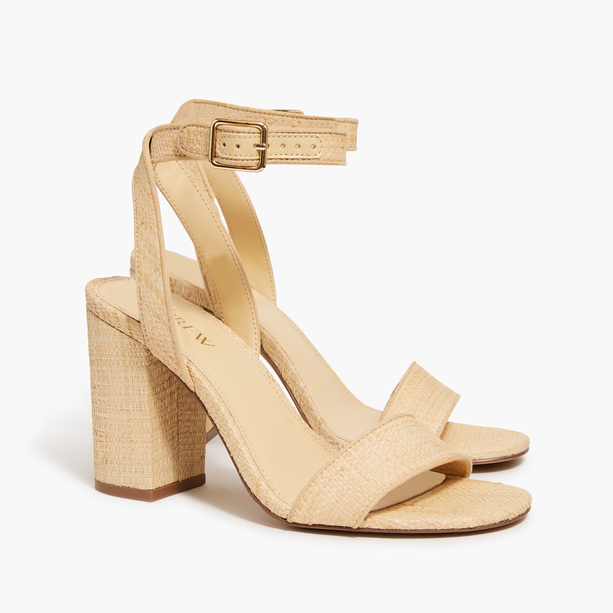 Woven heeled sandals