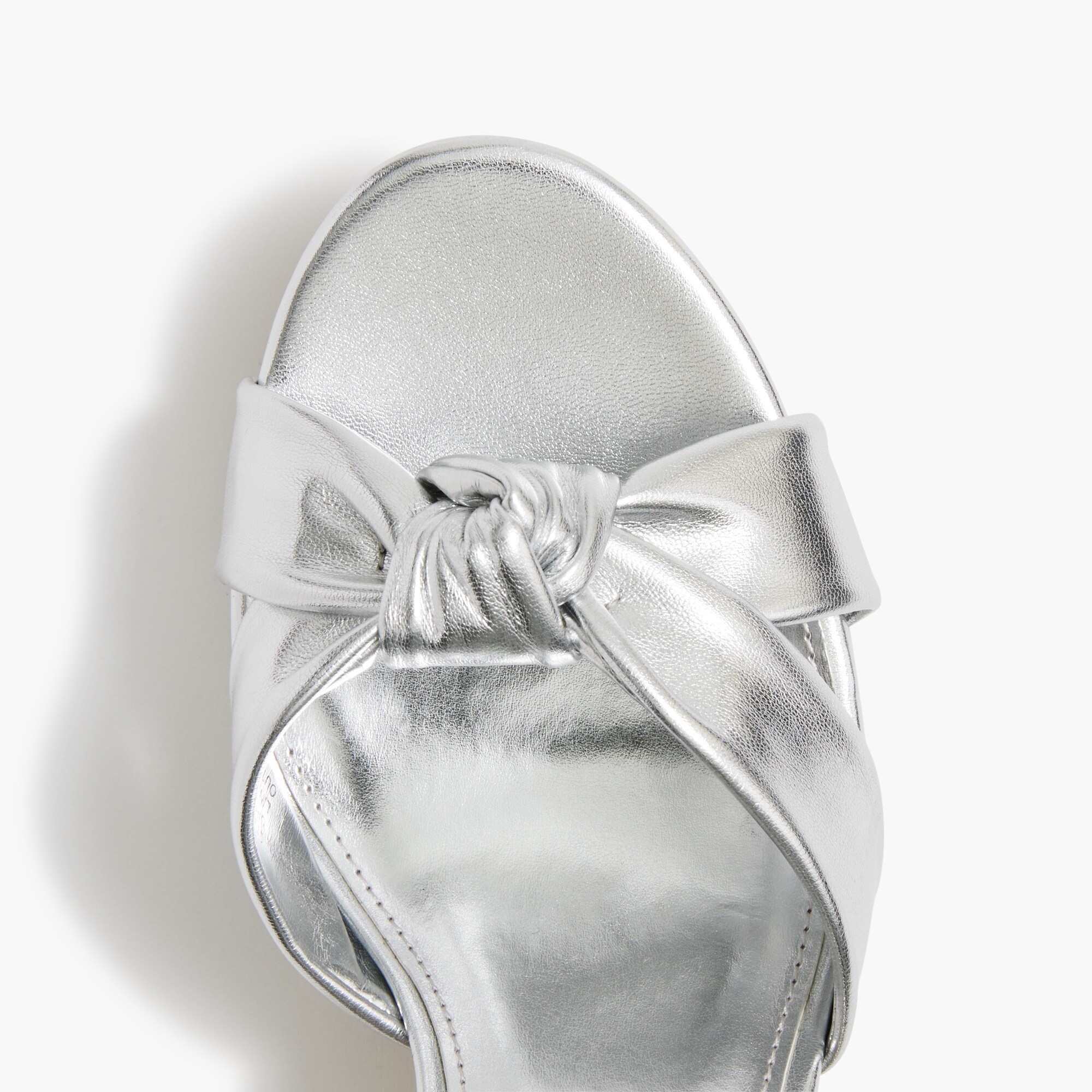 Bow platform heeled sandals