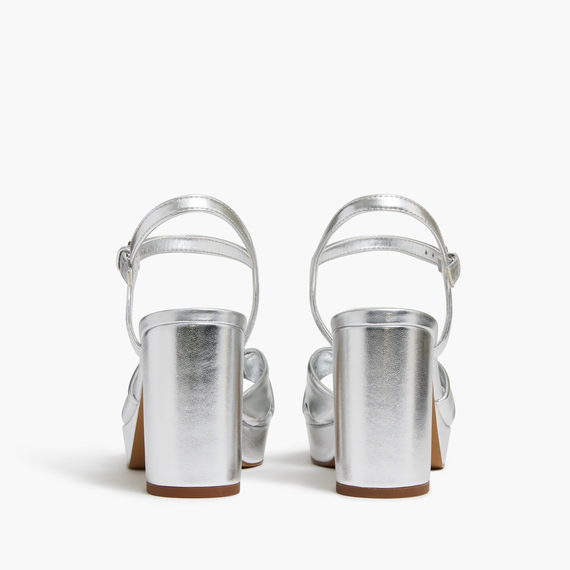 Bow platform heeled sandals