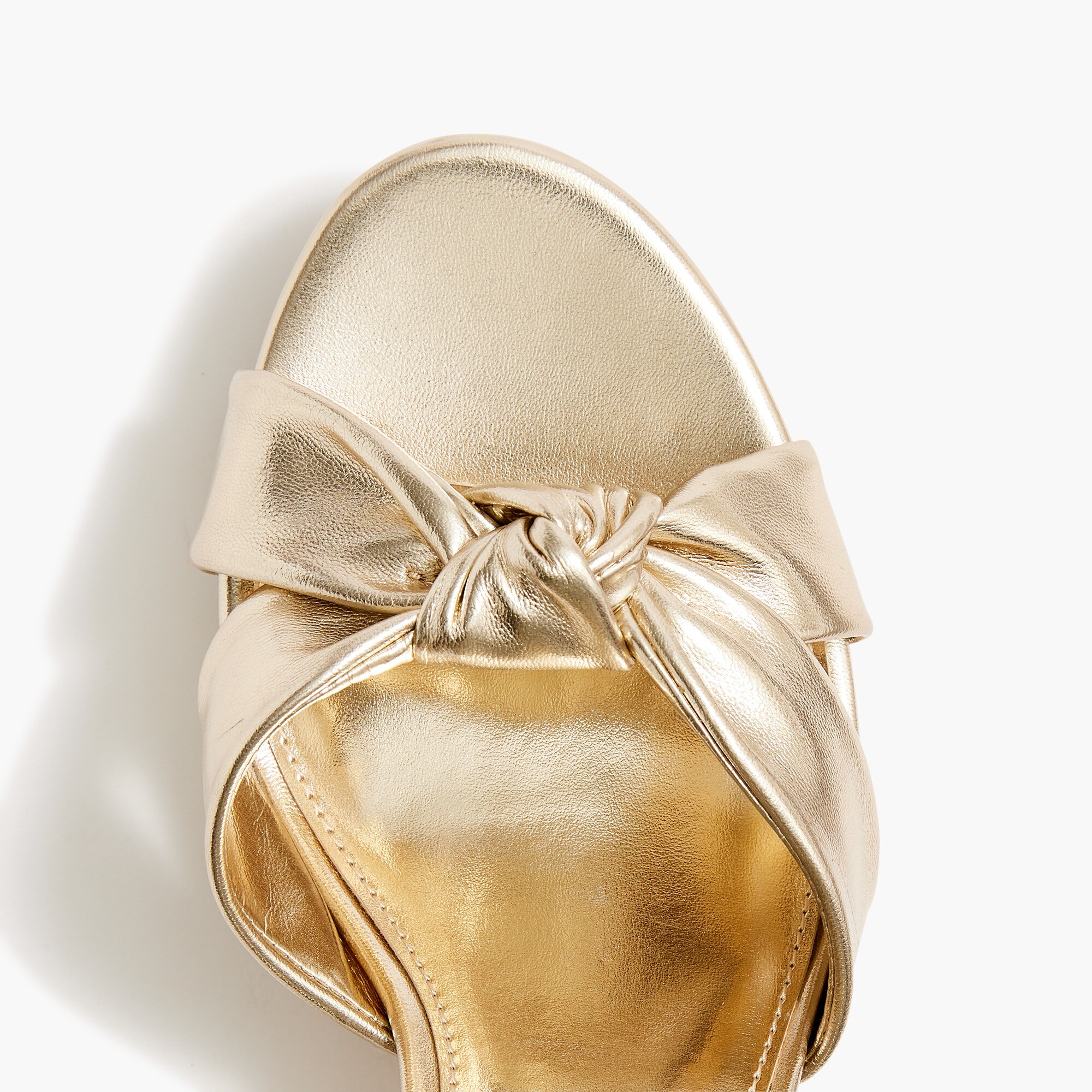 Bow platform heeled sandals