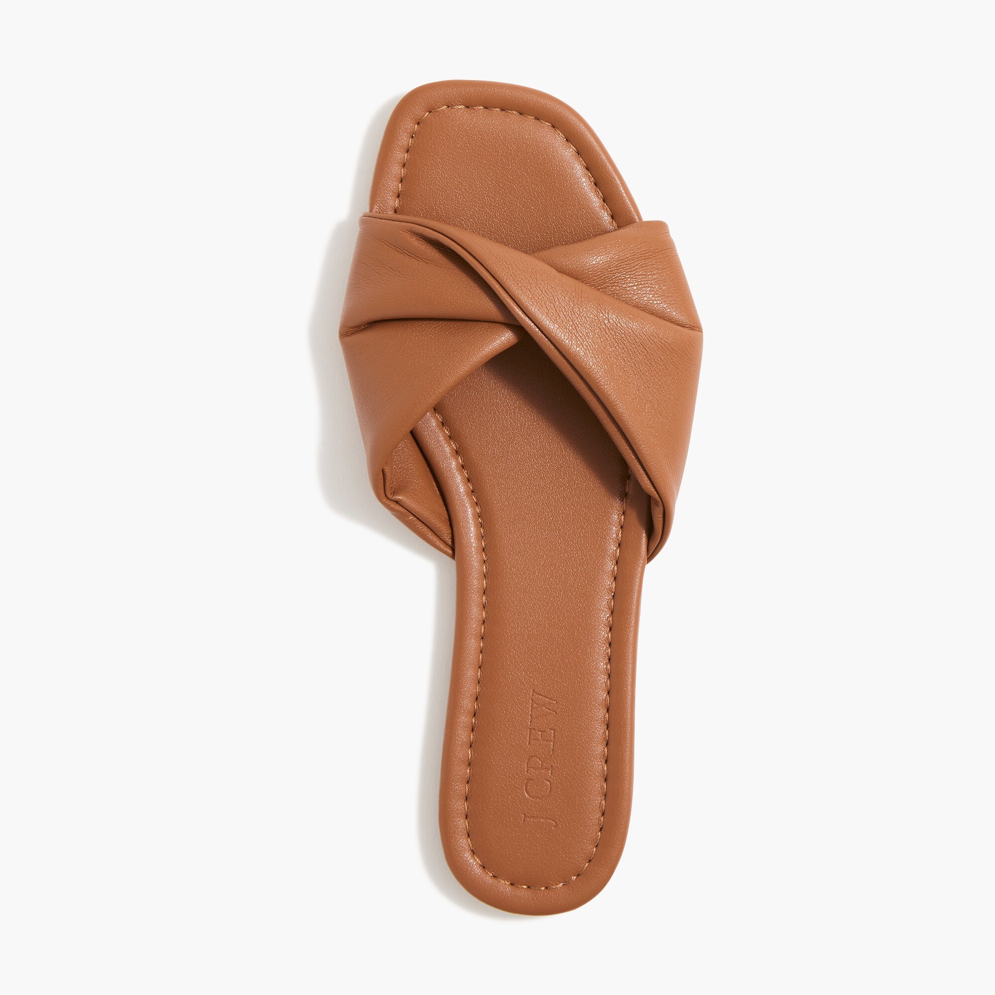 Twisted slide sandals
